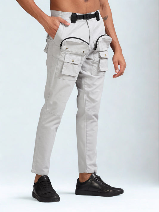 ProFit Thigh-Pocket Cargo Pant - Light Grey