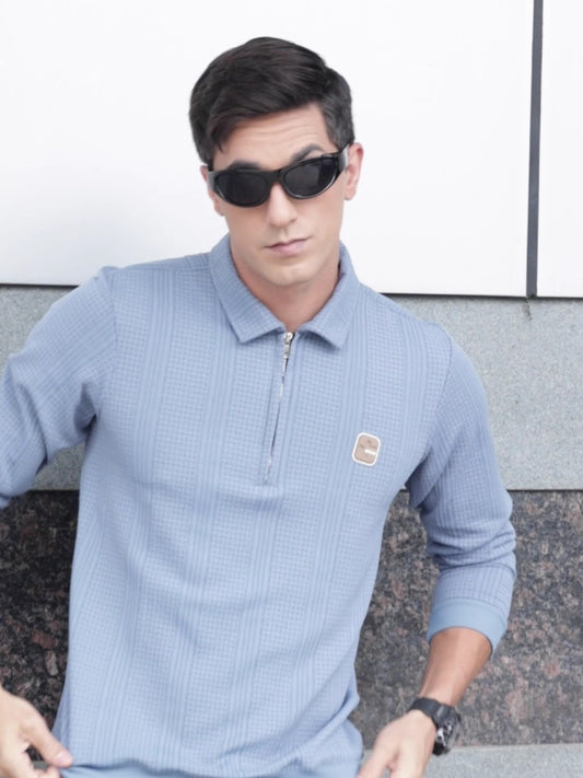 Imported Jumpers 320gsm Sweat Shirt - Blue fully stretch