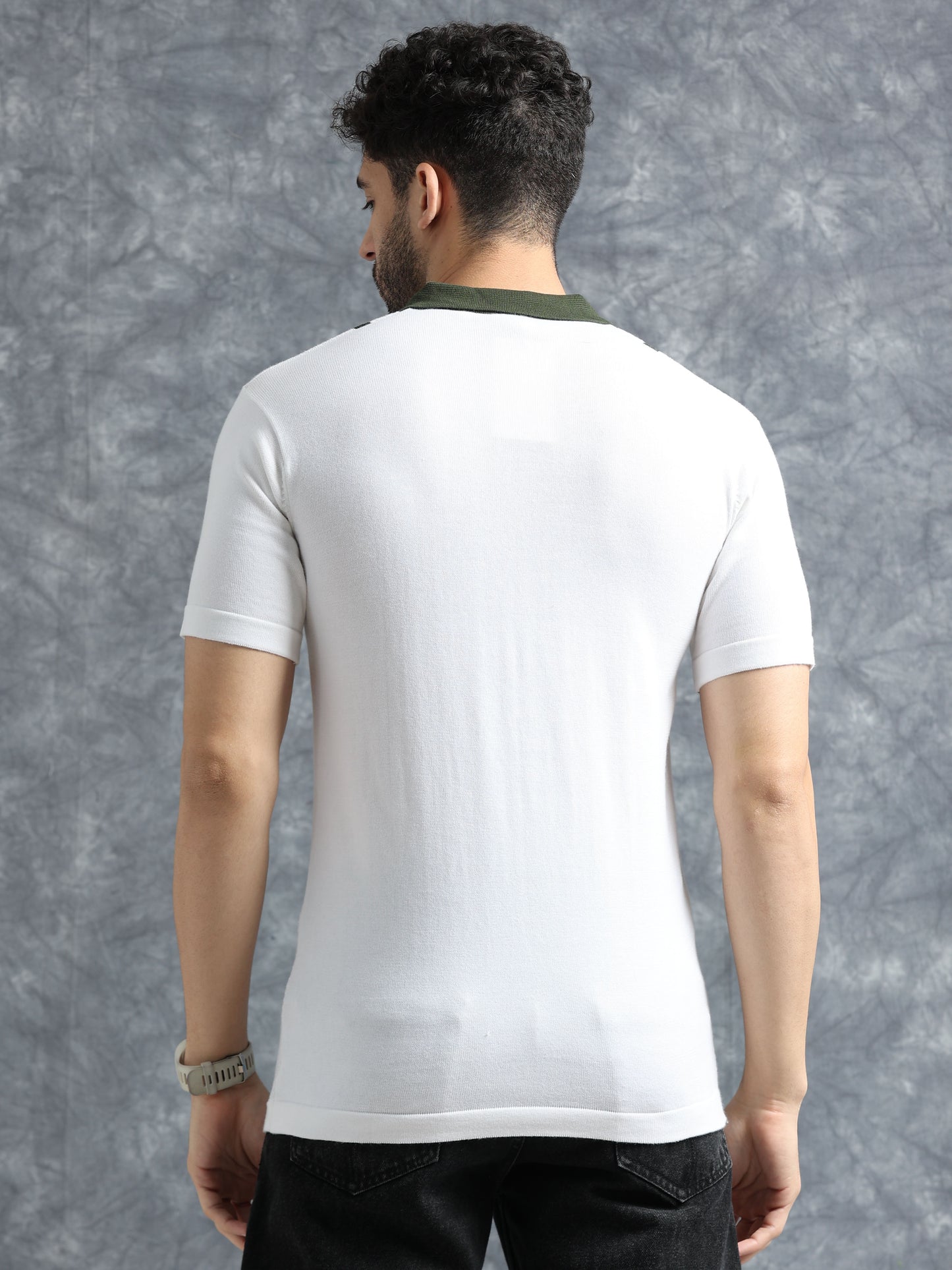 Classic Pannel Design Polo Tee - Olive