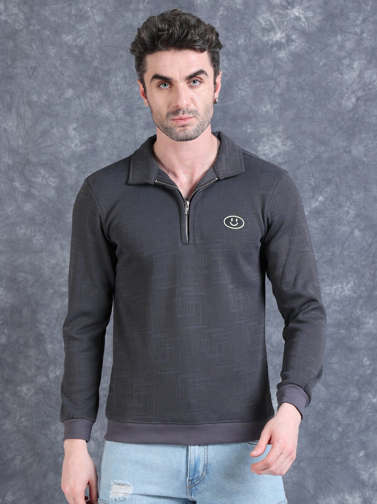 Imported Jumpers 420gsm Sweat Shirt - Grey fully stretch