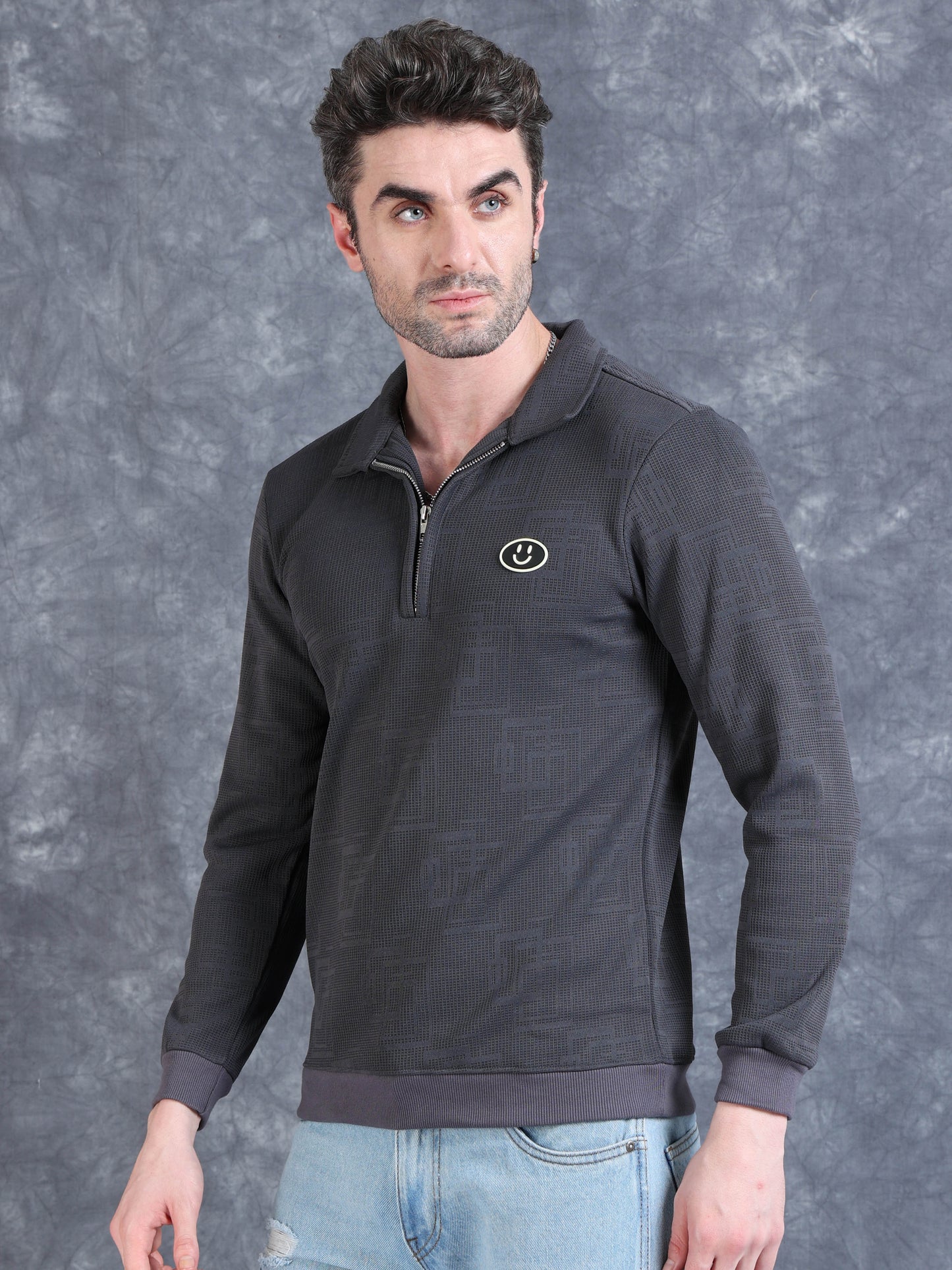 Imported Jumpers 420gsm Sweat Shirt - Grey fully stretch