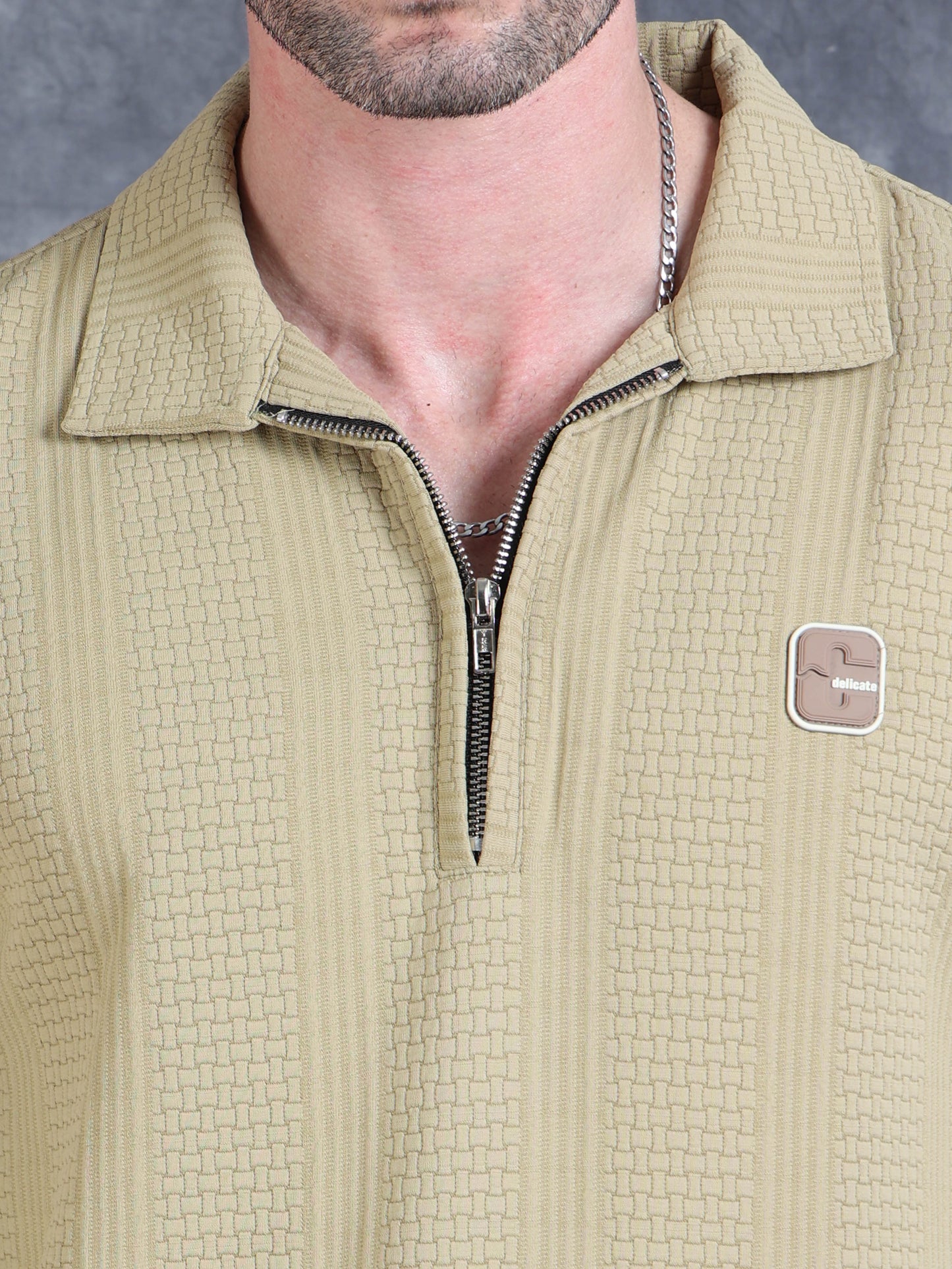 Imported Jumpers  320 gsm Sweat Shirt - Khaki fully stretch