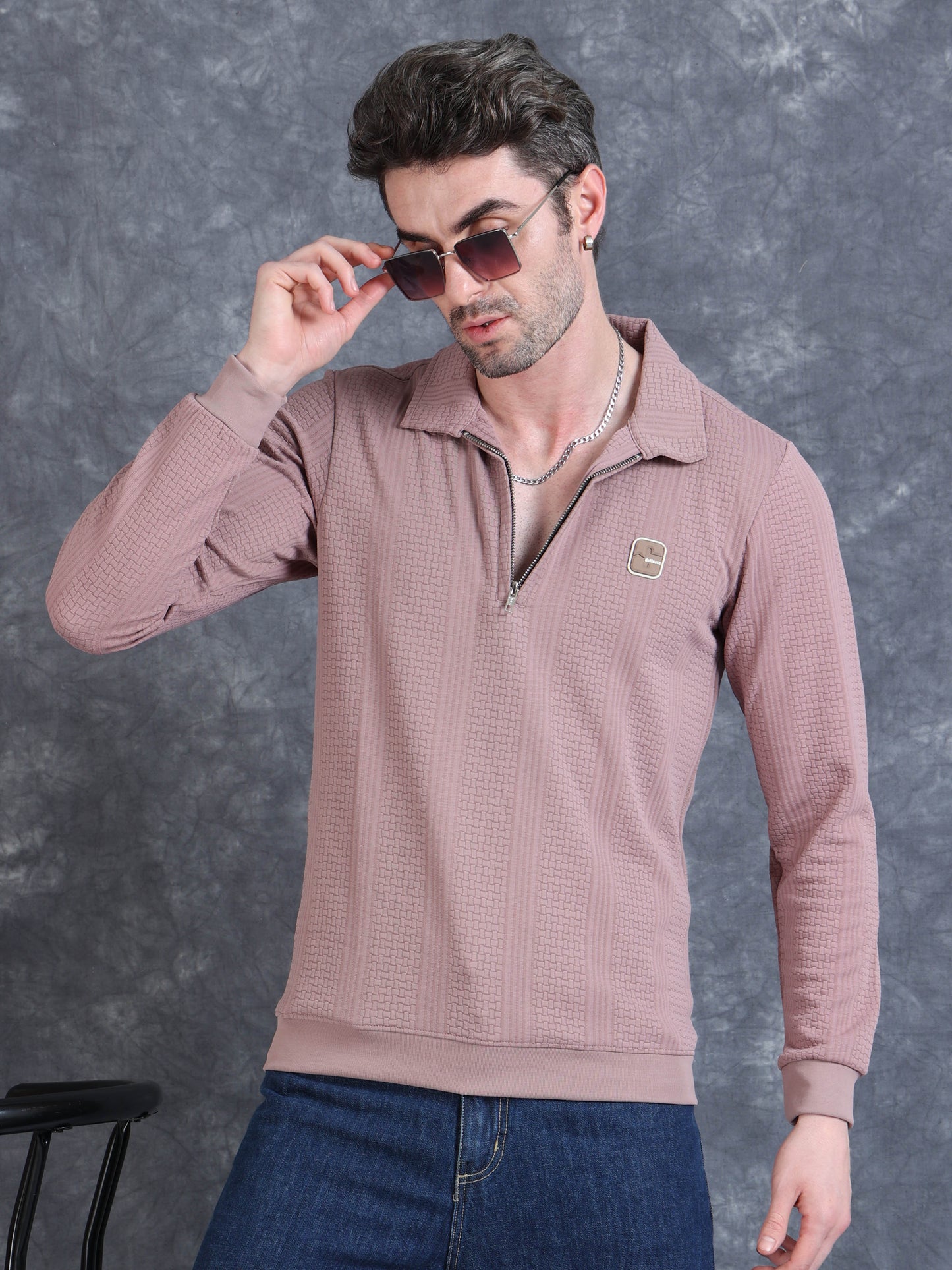 Imported Jumpers 320gsm Sweat Shirt - Purple fully stretch