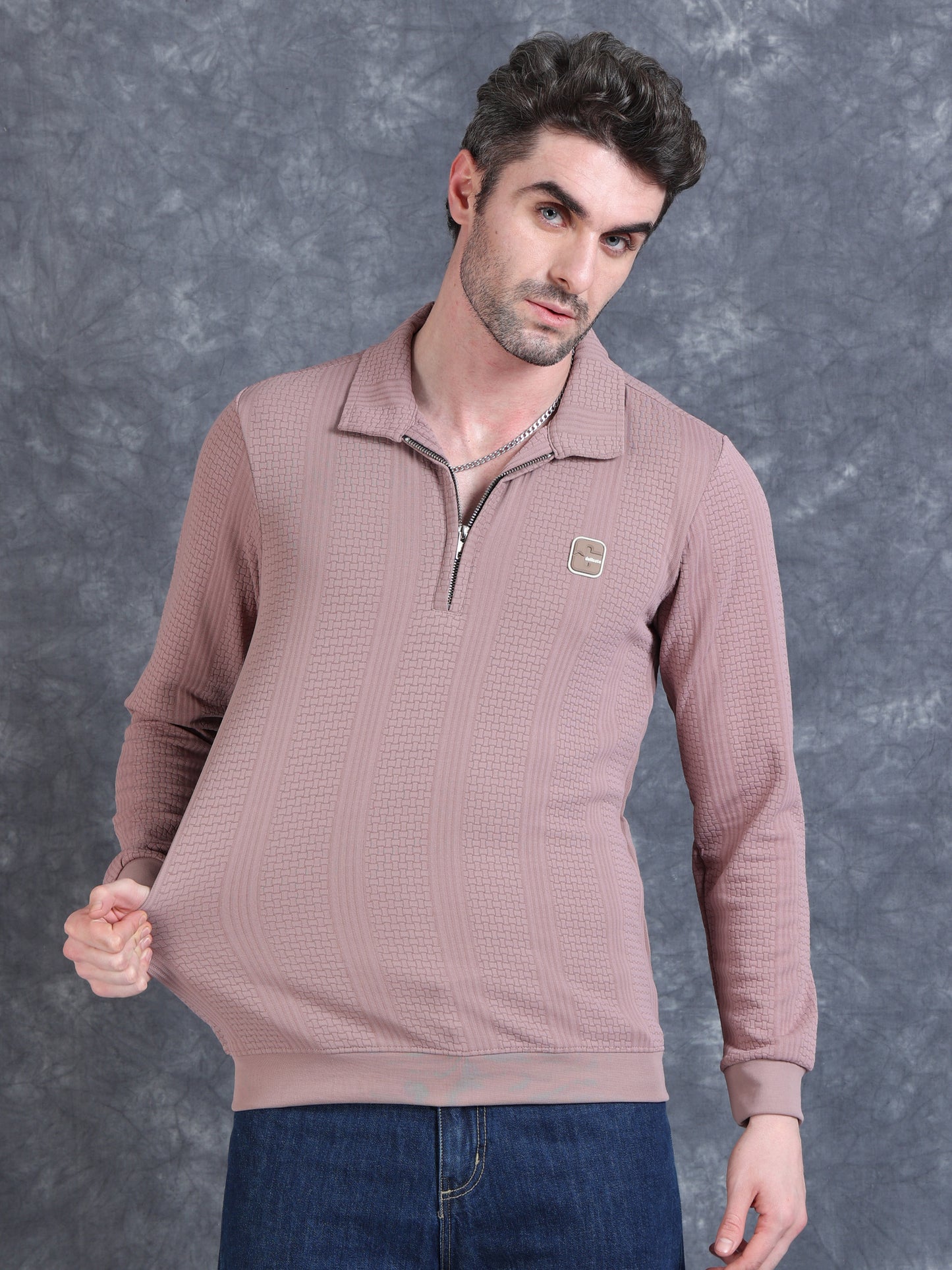 Imported Jumpers 320gsm Sweat Shirt - Purple fully stretch