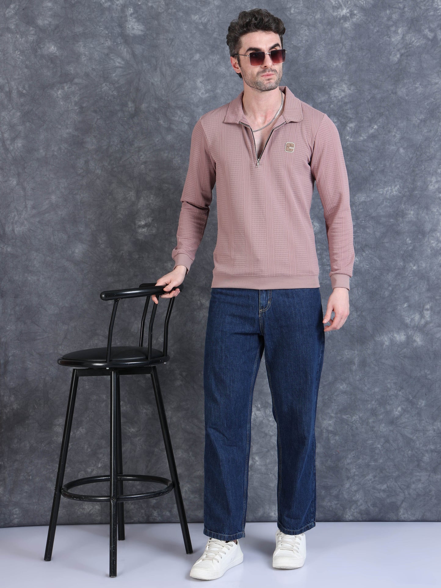 Imported Jumpers 320gsm Sweat Shirt - Purple fully stretch