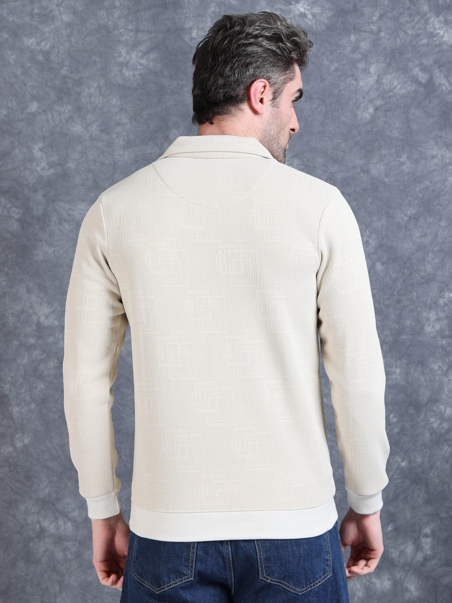 Imported Jumpers 420 gsm Sweat Shirt - Beige fully stretch
