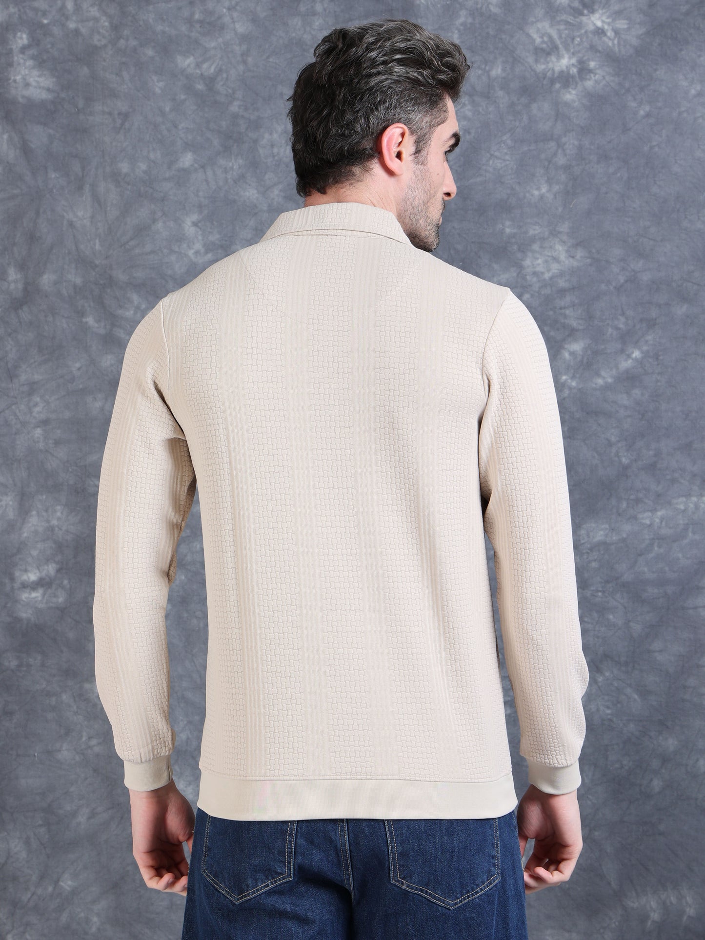 Imported Jumpers  320 gsm Sweat Shirt - Cream fully stretch