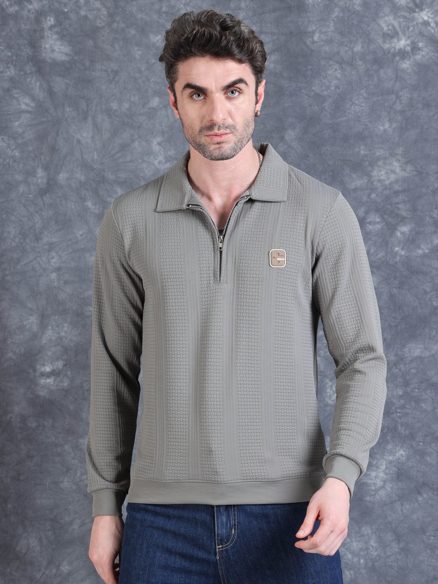 Imported Jumpers 320 gsm Sweat Shirt - Light Grey fully stretch