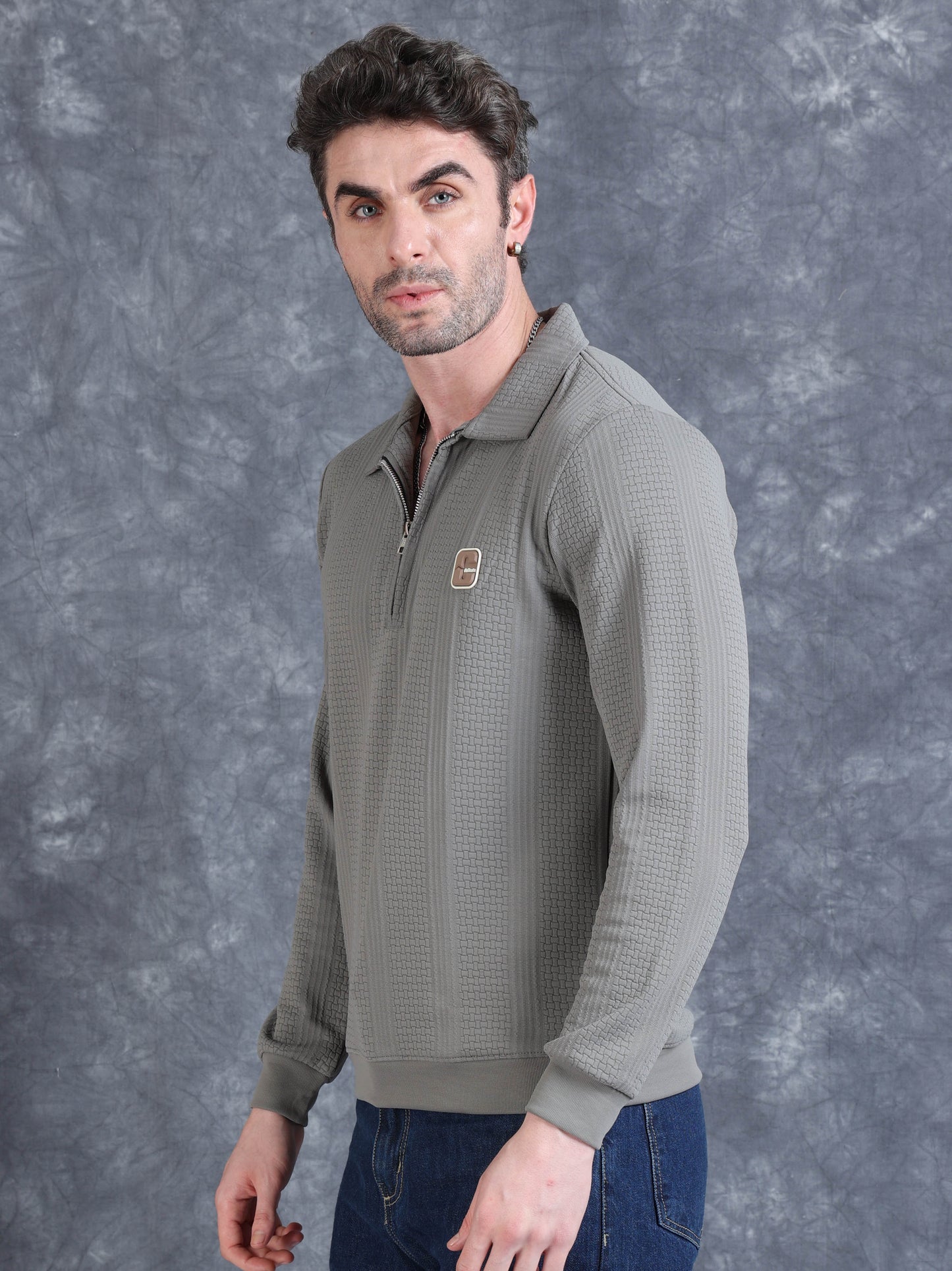 Imported Jumpers 320 gsm Sweat Shirt - Light Grey fully stretch
