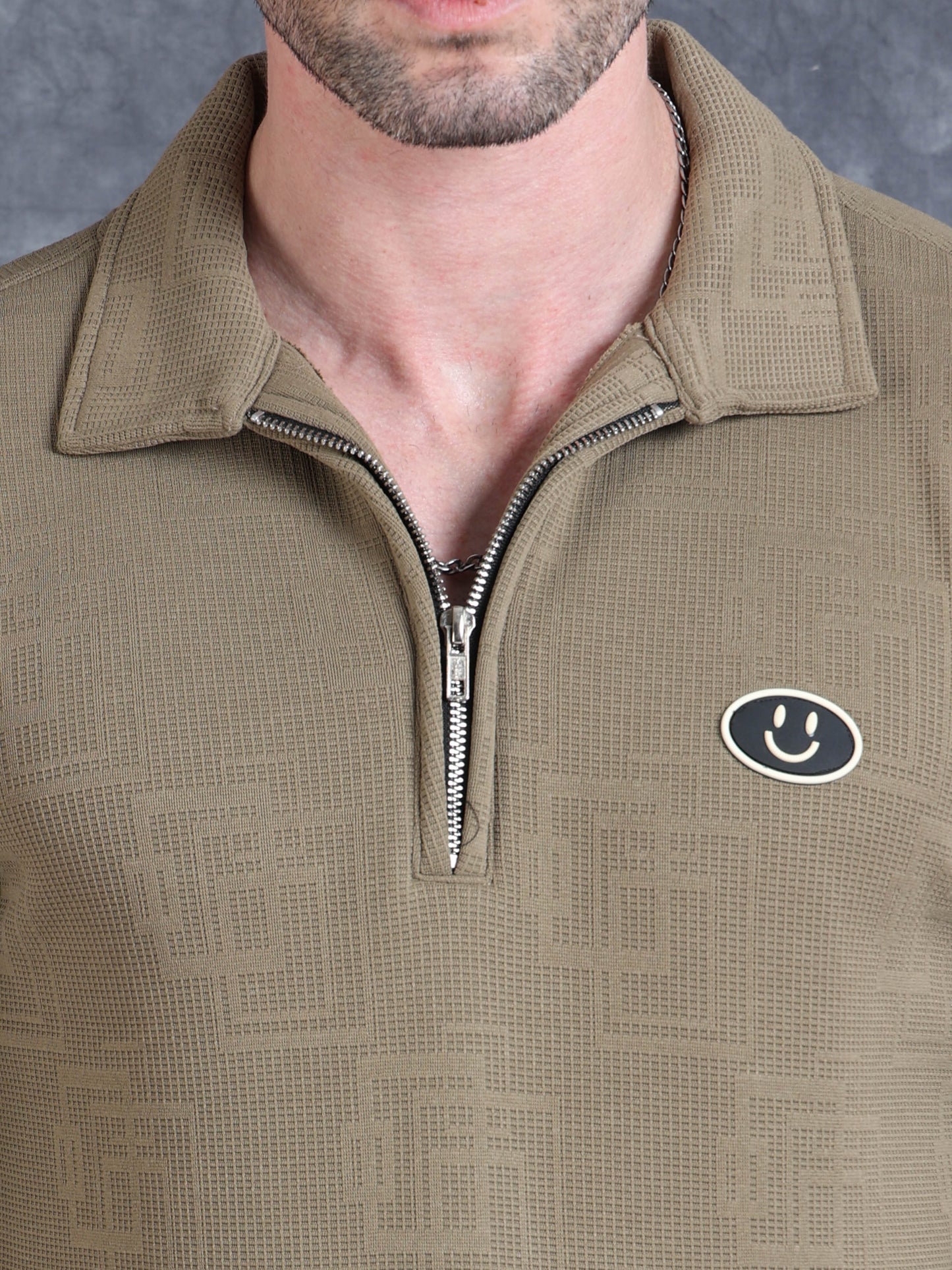 Imported Jumpers 420gsm Sweat Shirt - Dark Khaki fully stretch