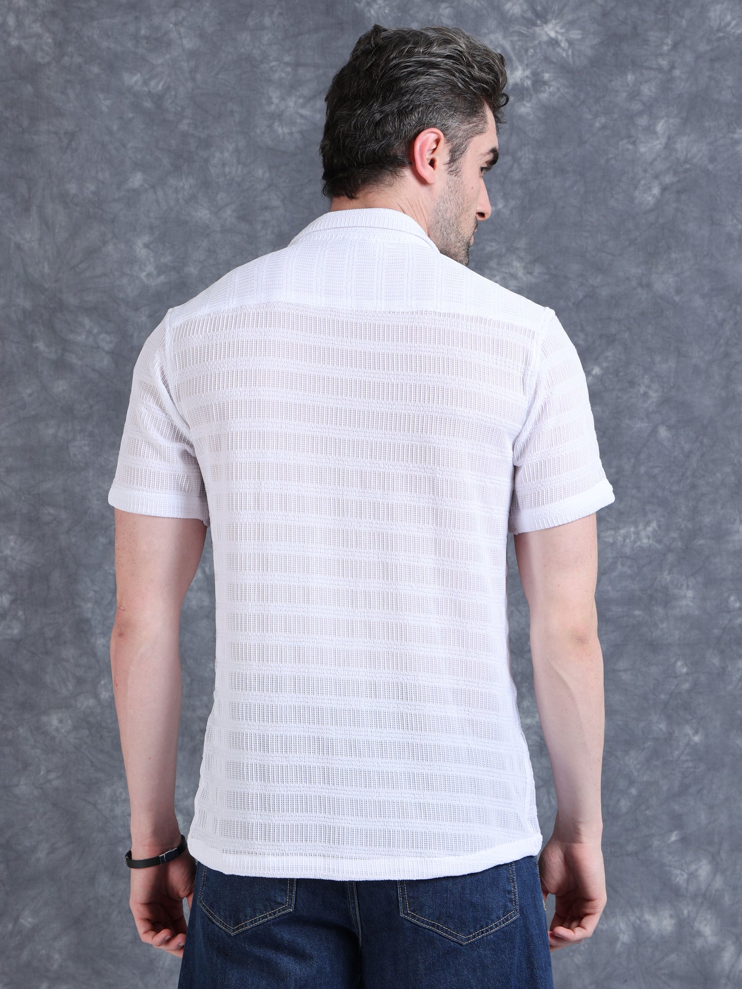 Imported Taiwan Sunset Plaid Textured Shirt -Beige