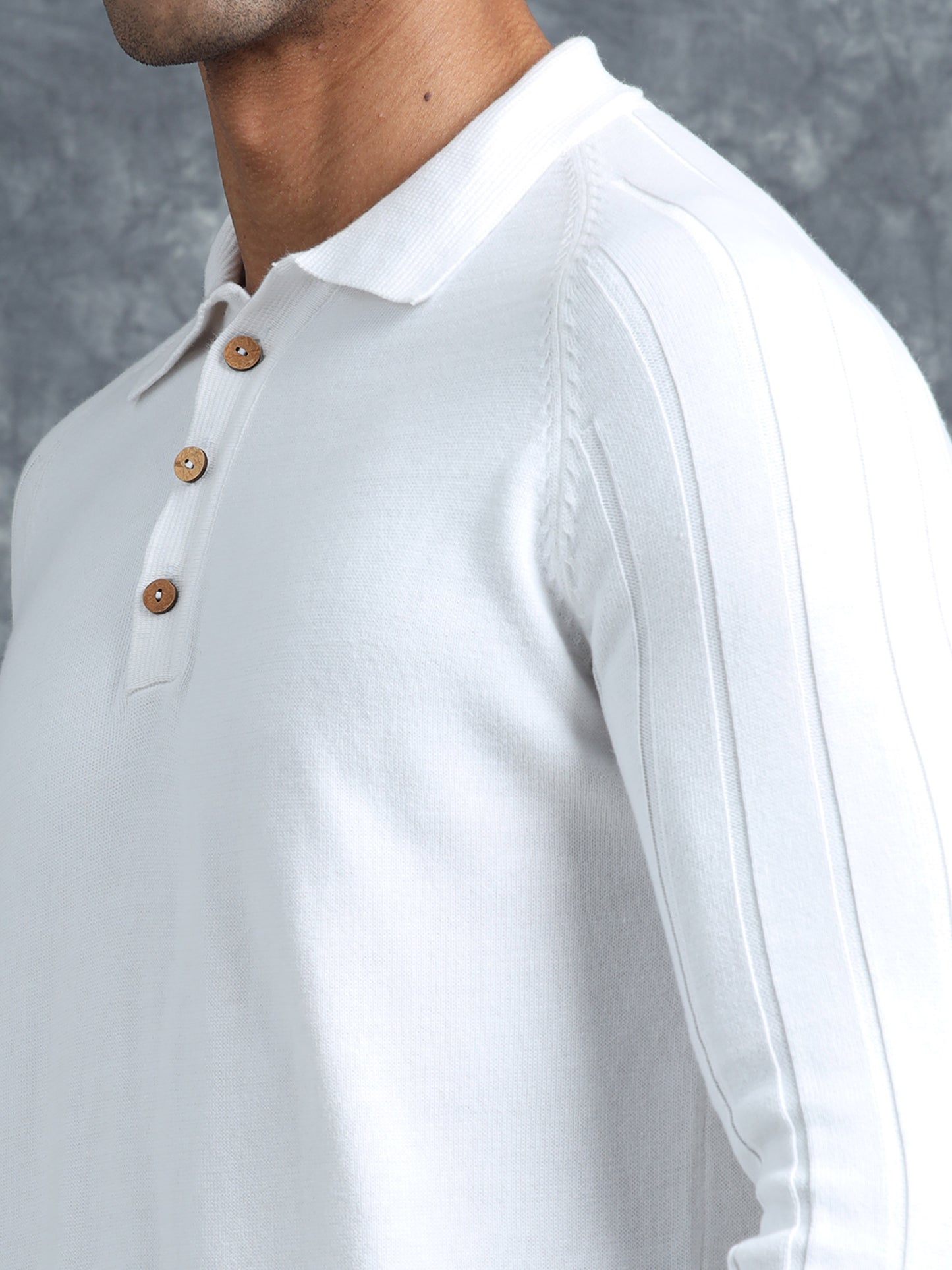 Frost White Polo Full Sleeve T-Shirt