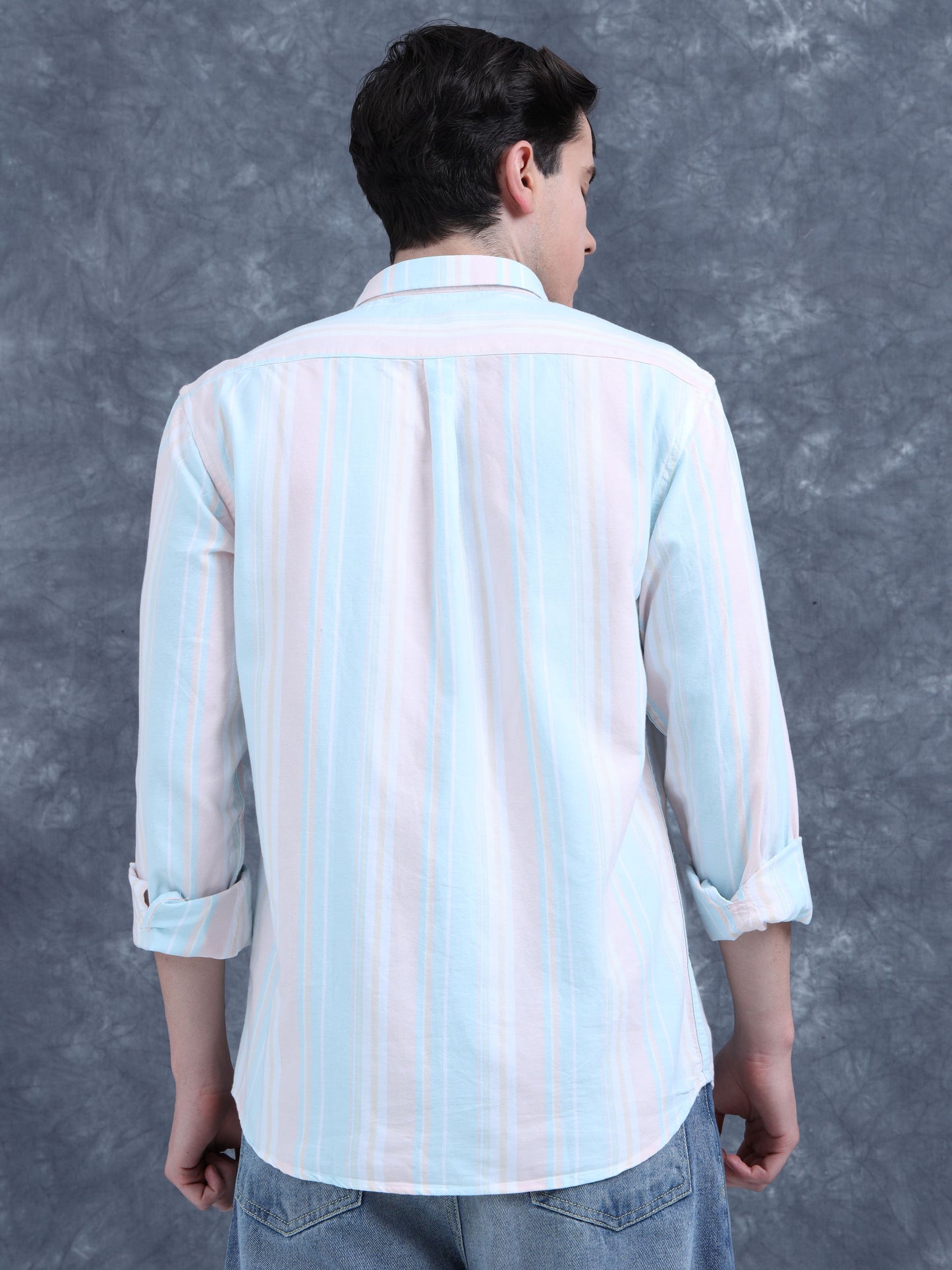 Blue Striped Cotton shirt