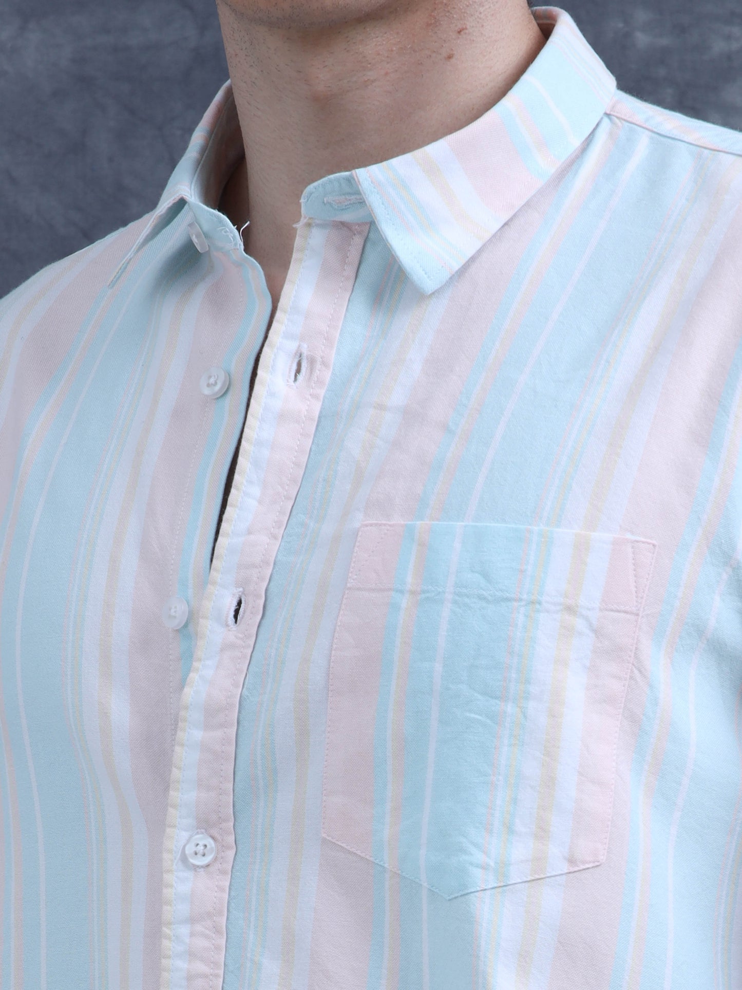 Blue Striped Cotton shirt