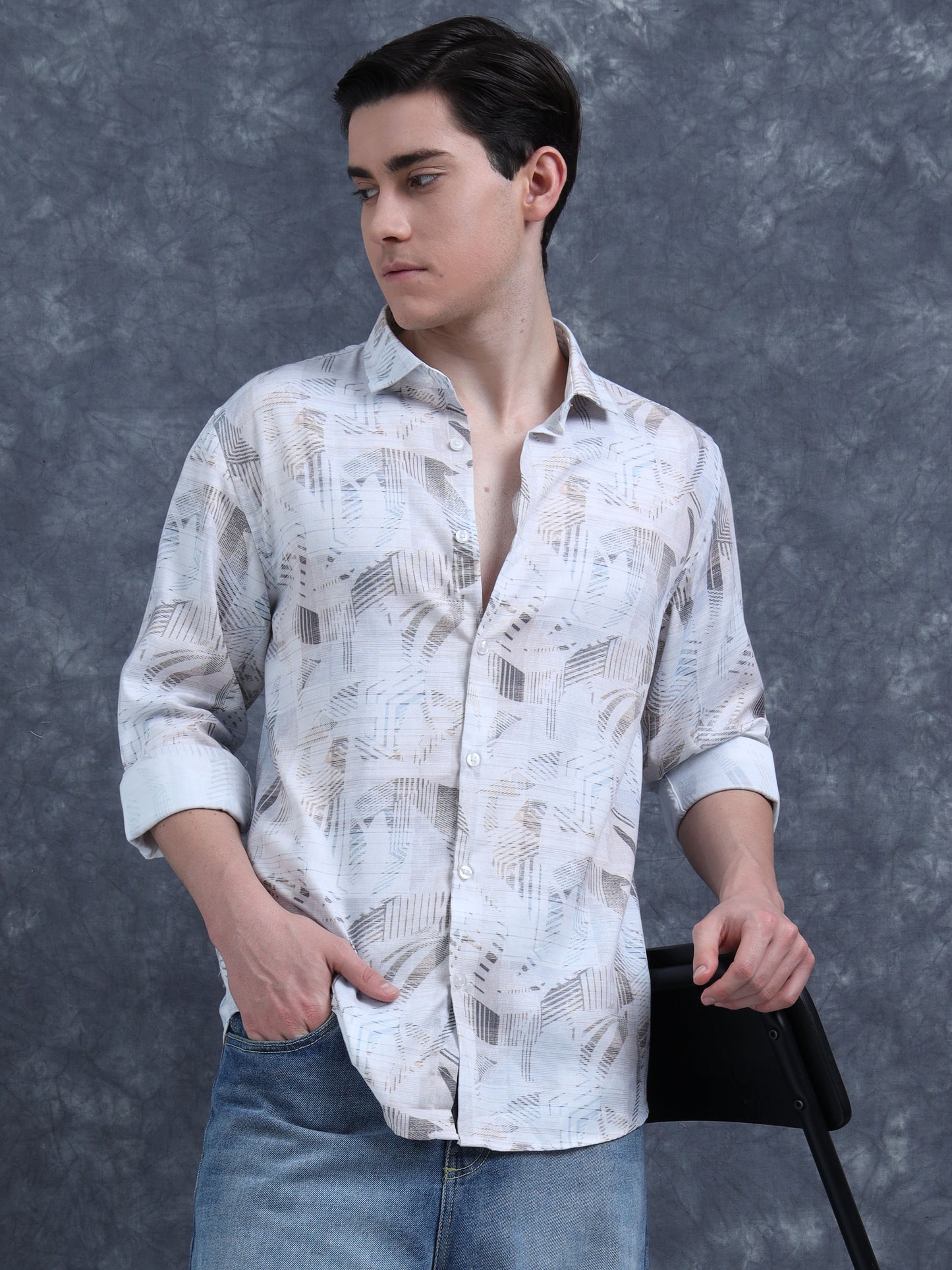 Grey Printed shirt