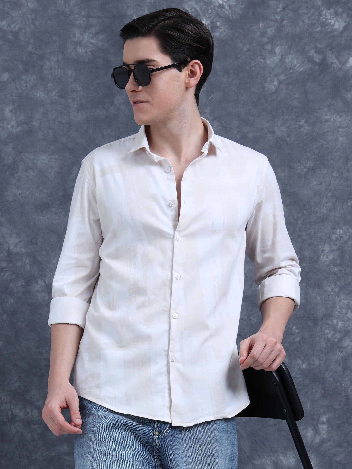 Light Beige Printed Shirt