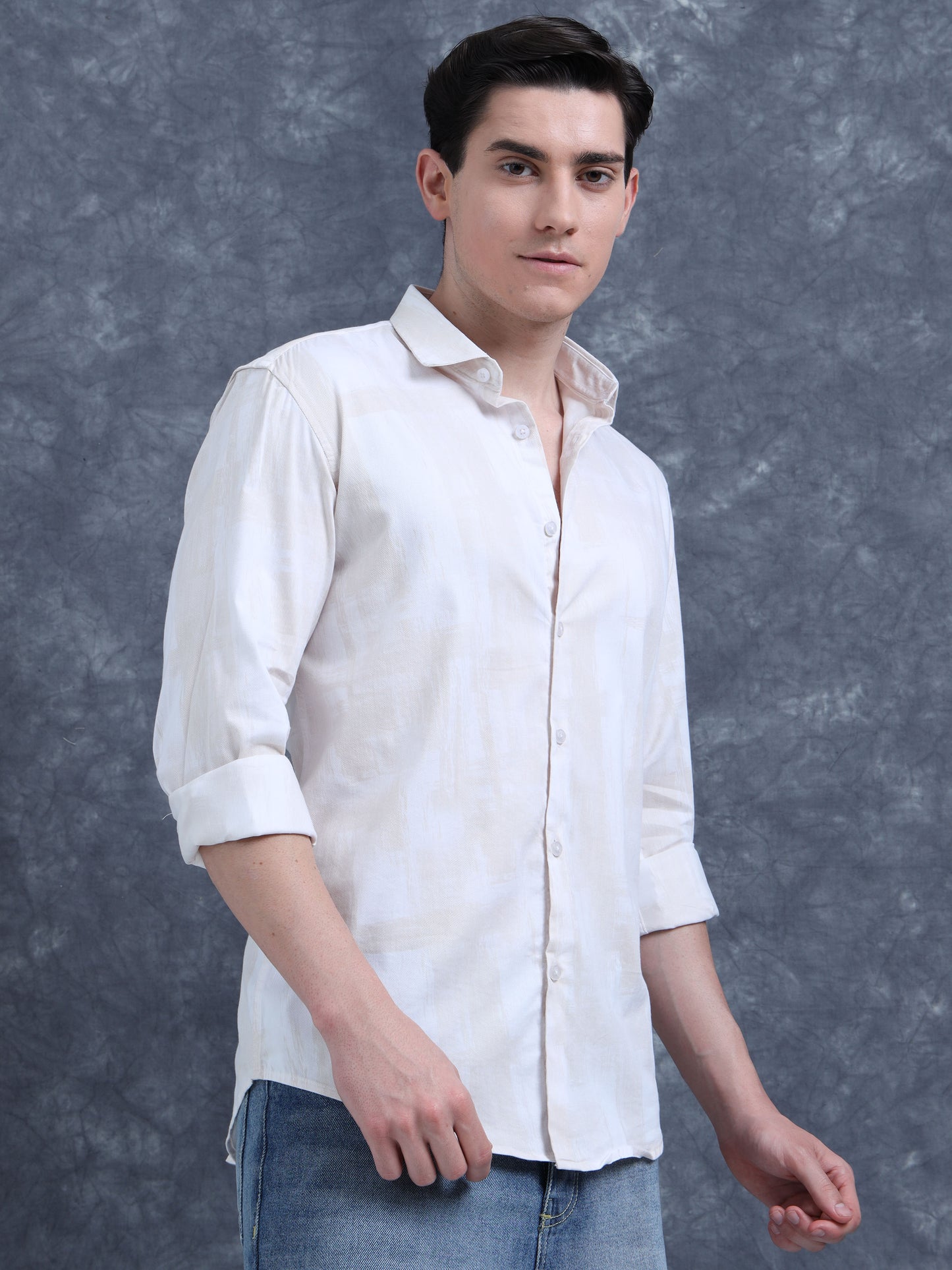Light Beige Printed Shirt
