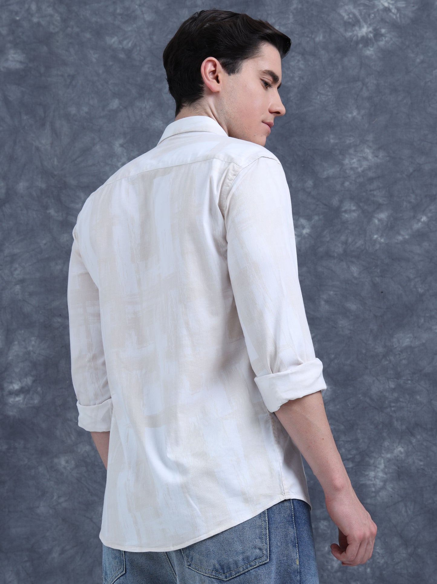 Light Beige Printed Shirt