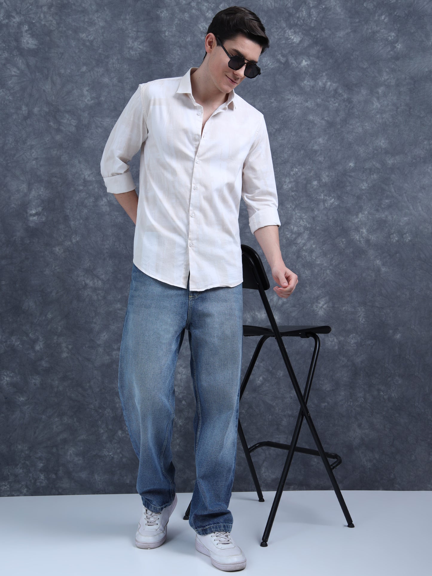 Light Beige Printed Shirt