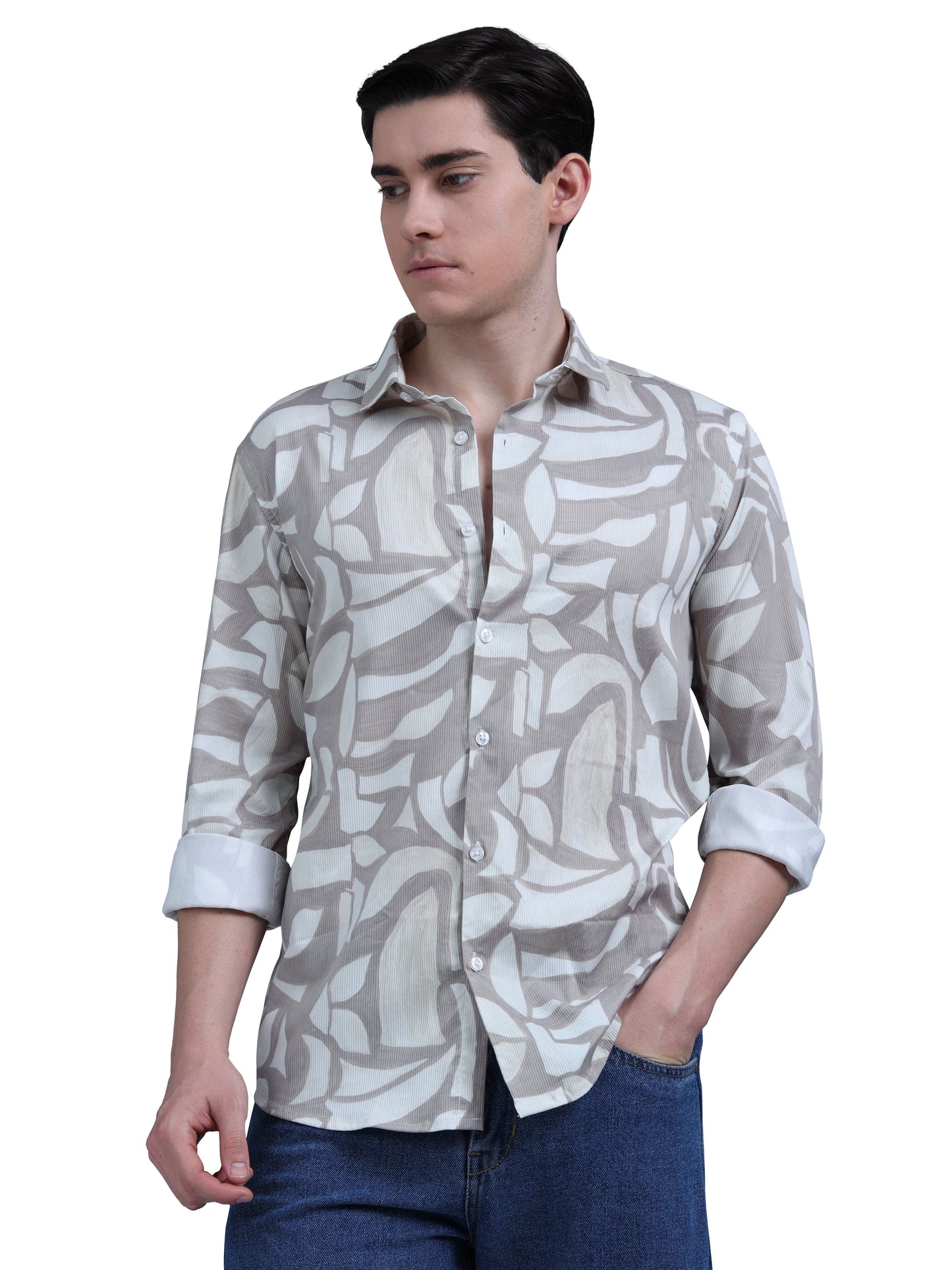 Light Brown Geometric Printed
