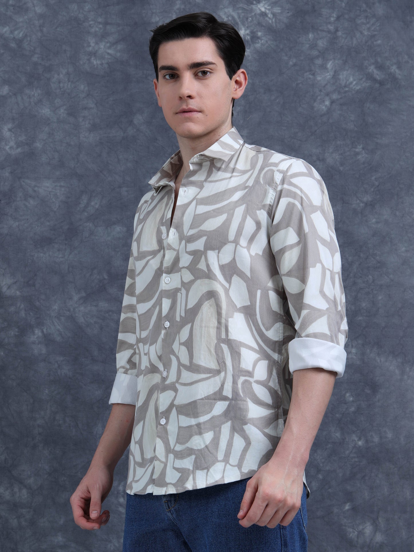 Light Brown Geometric Printed