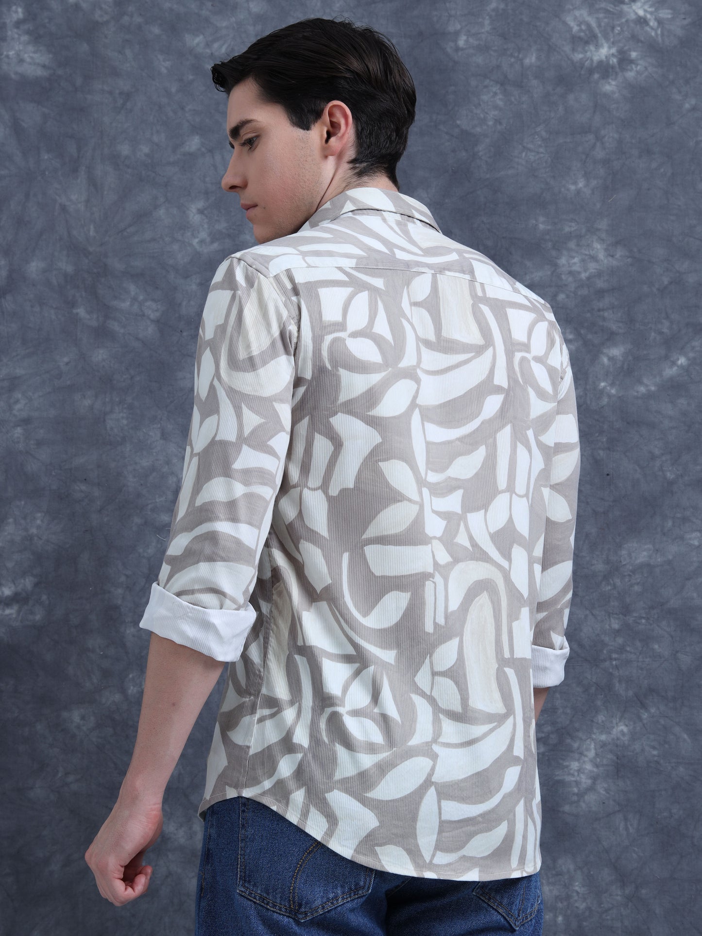 Light Brown Geometric Printed