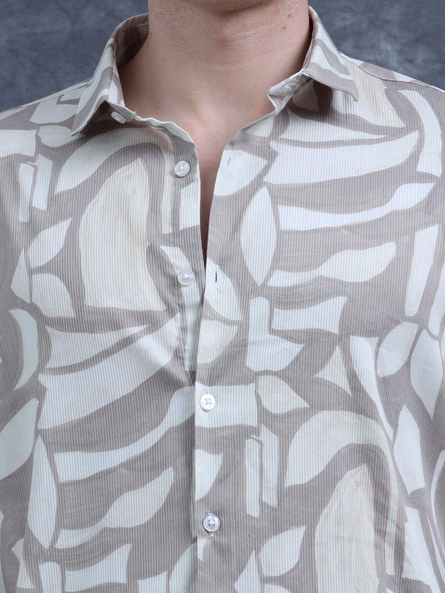 Light Brown Geometric Printed