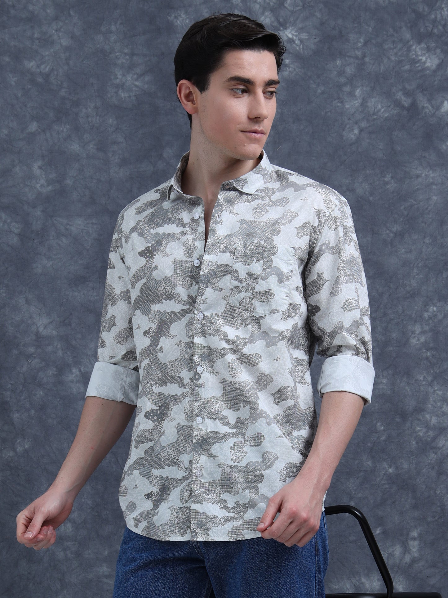 grey Printed shirt