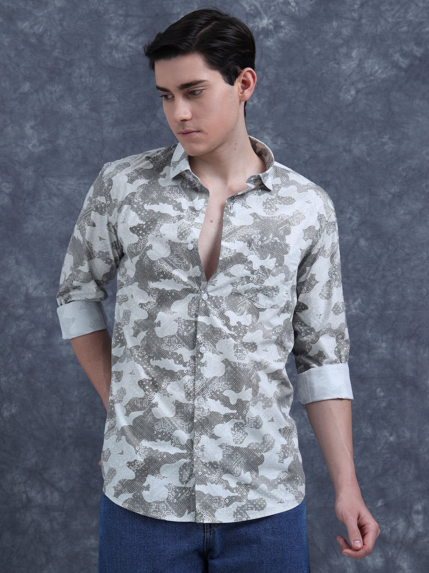 grey Printed shirt