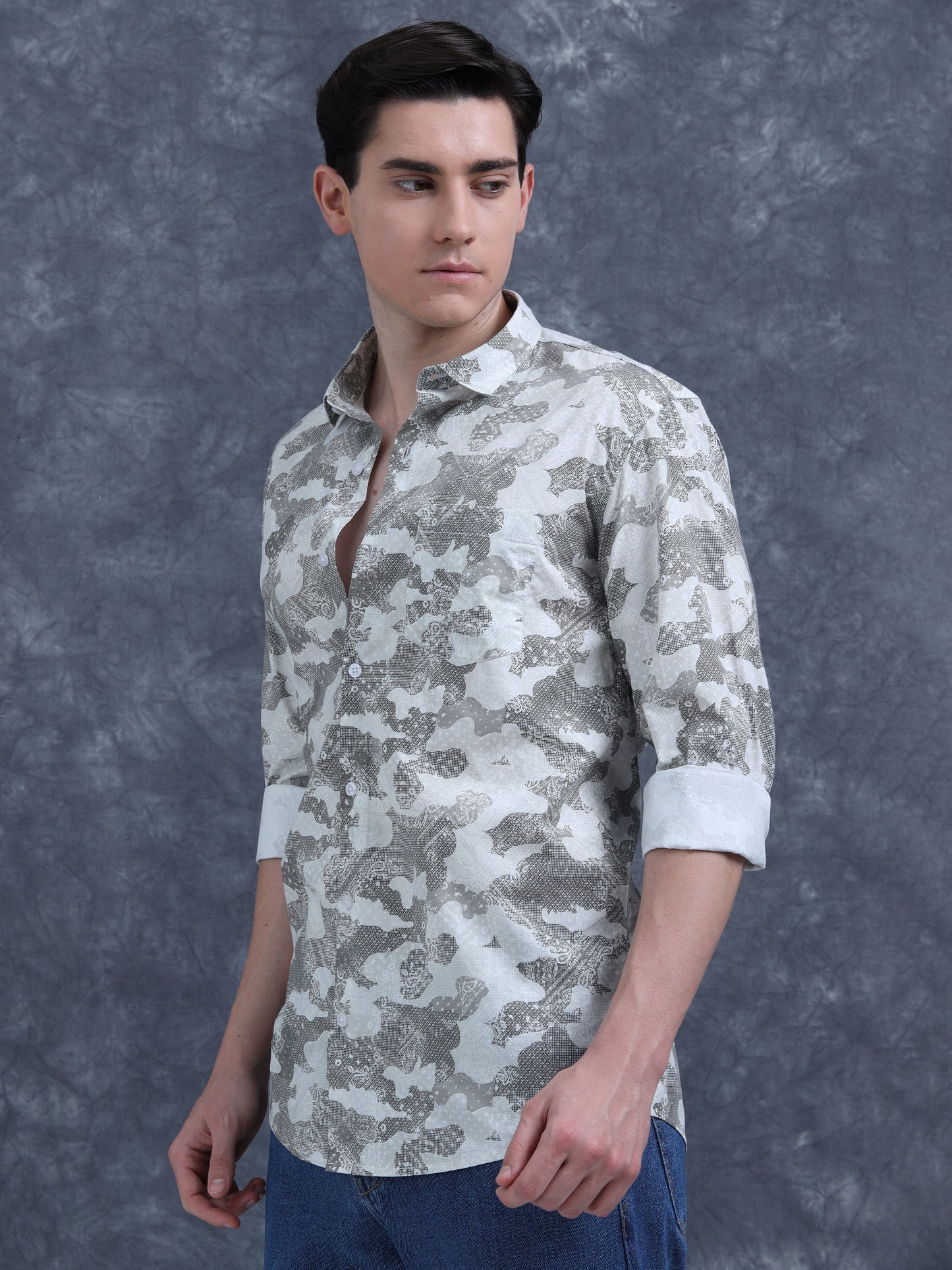 grey Printed shirt