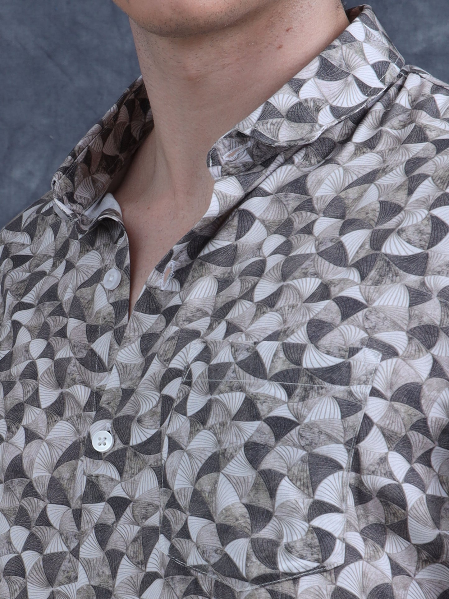 Beige And Black color  Mixed shirt