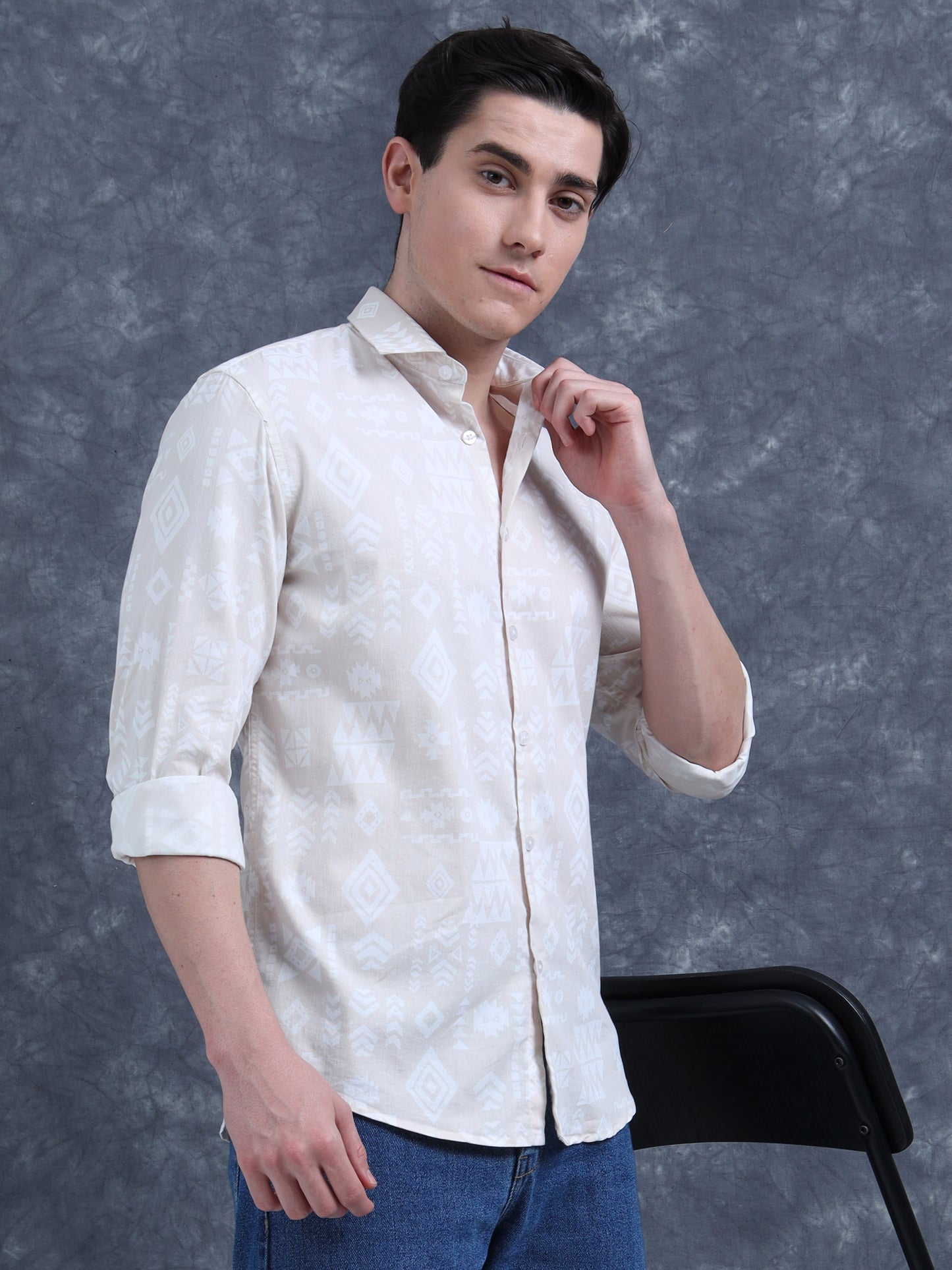 White Printed Shirt