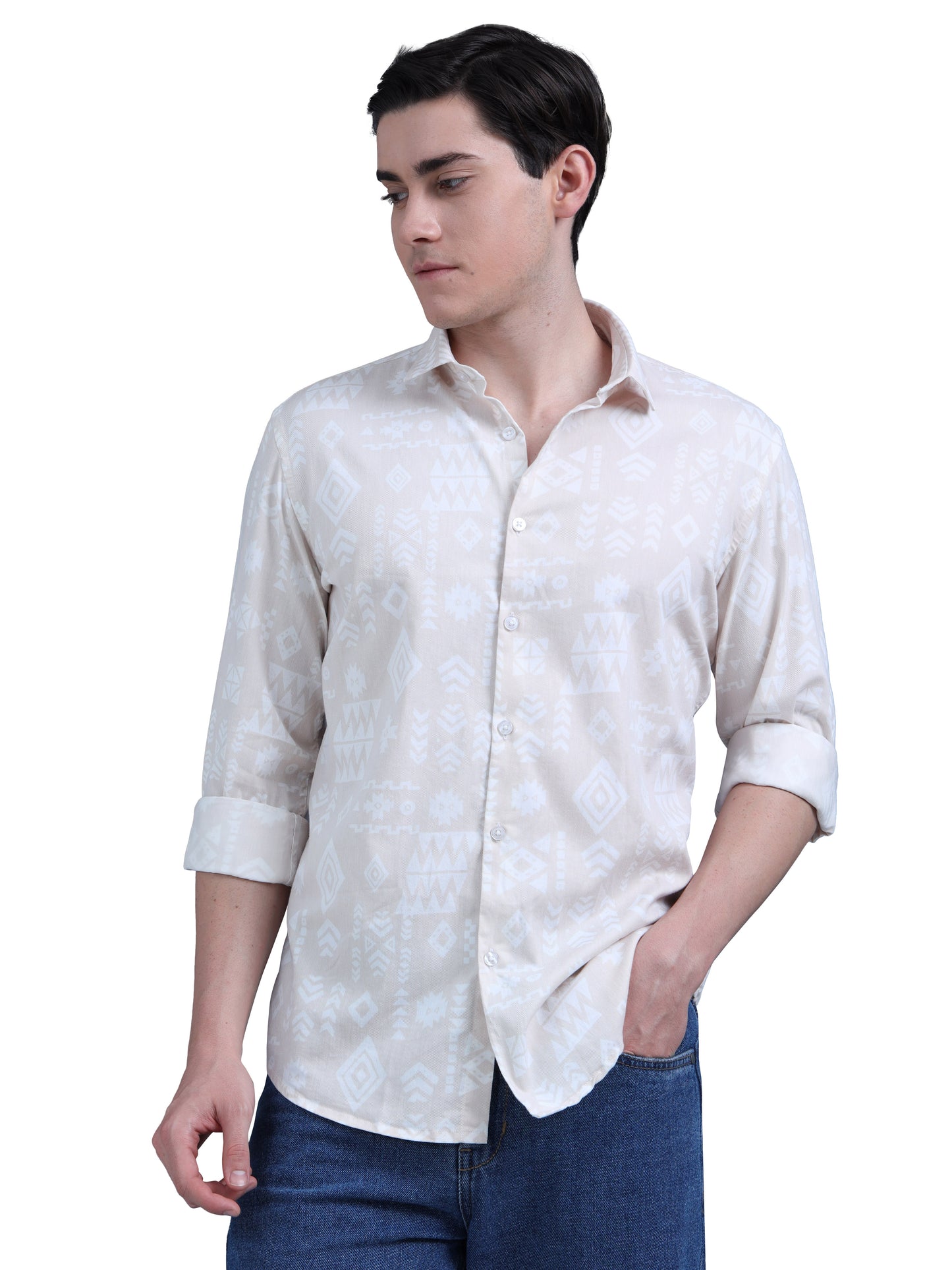 White Printed Shirt