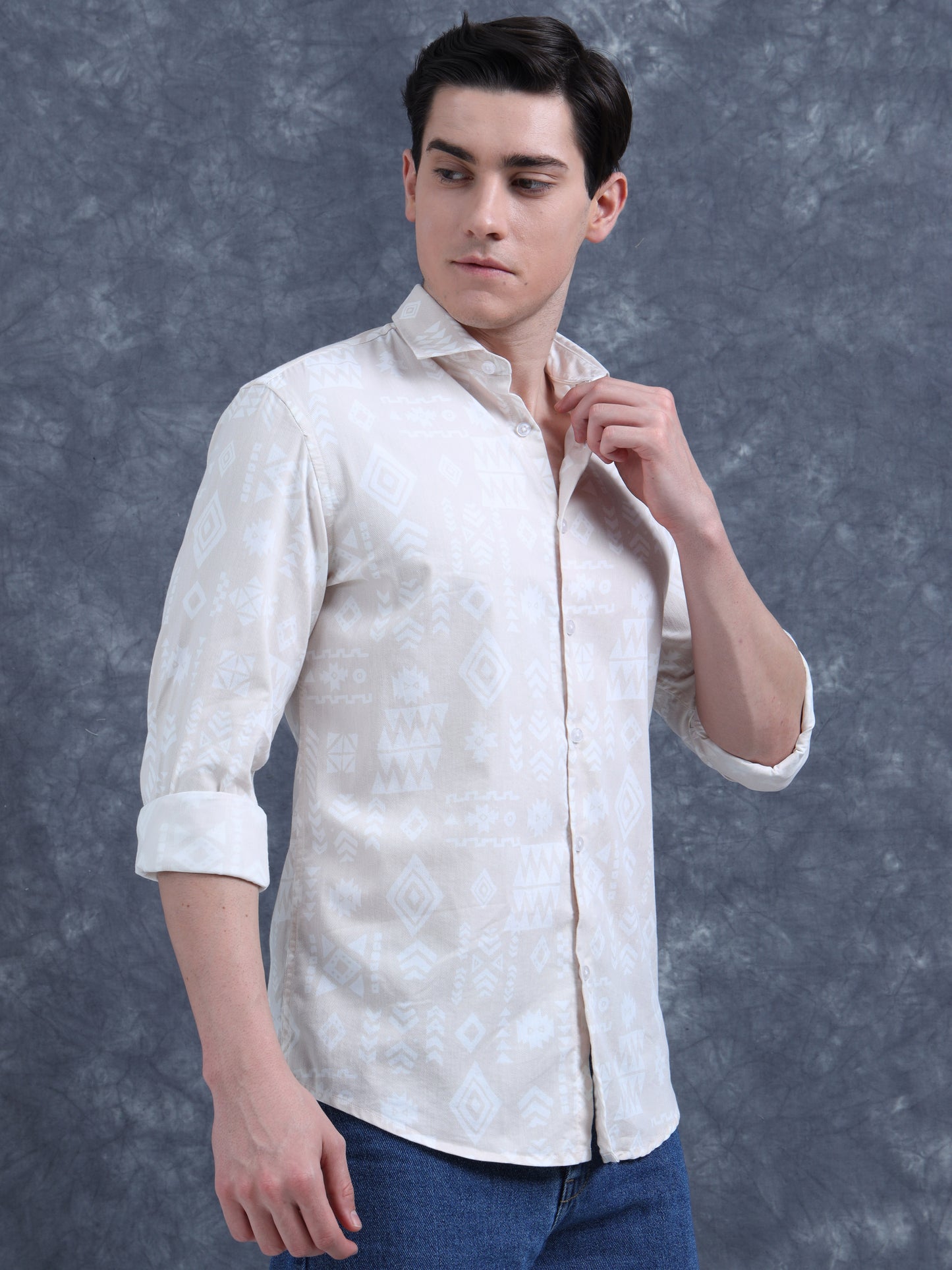 White Printed Shirt