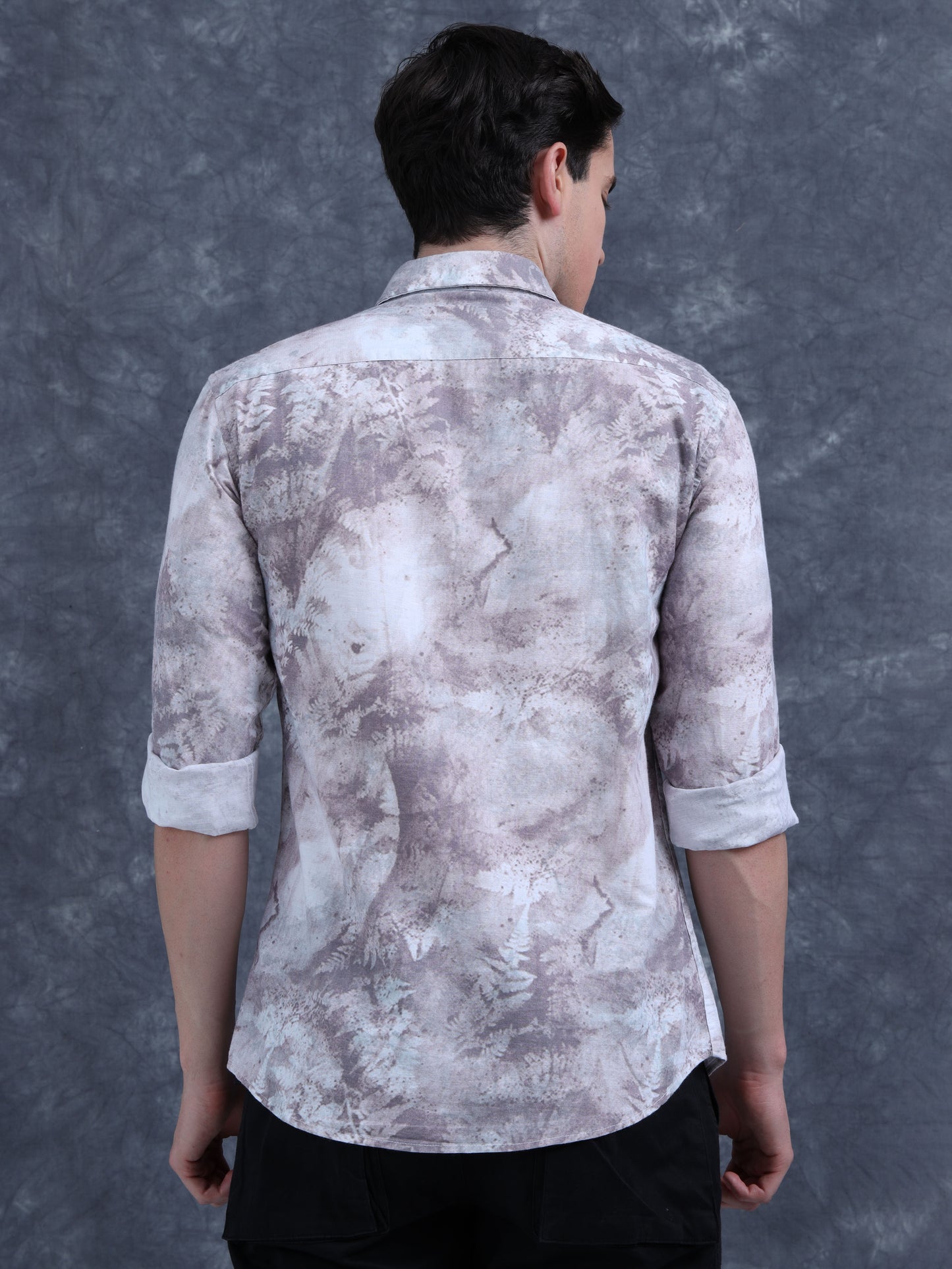 Greyish Brown Printed shirt