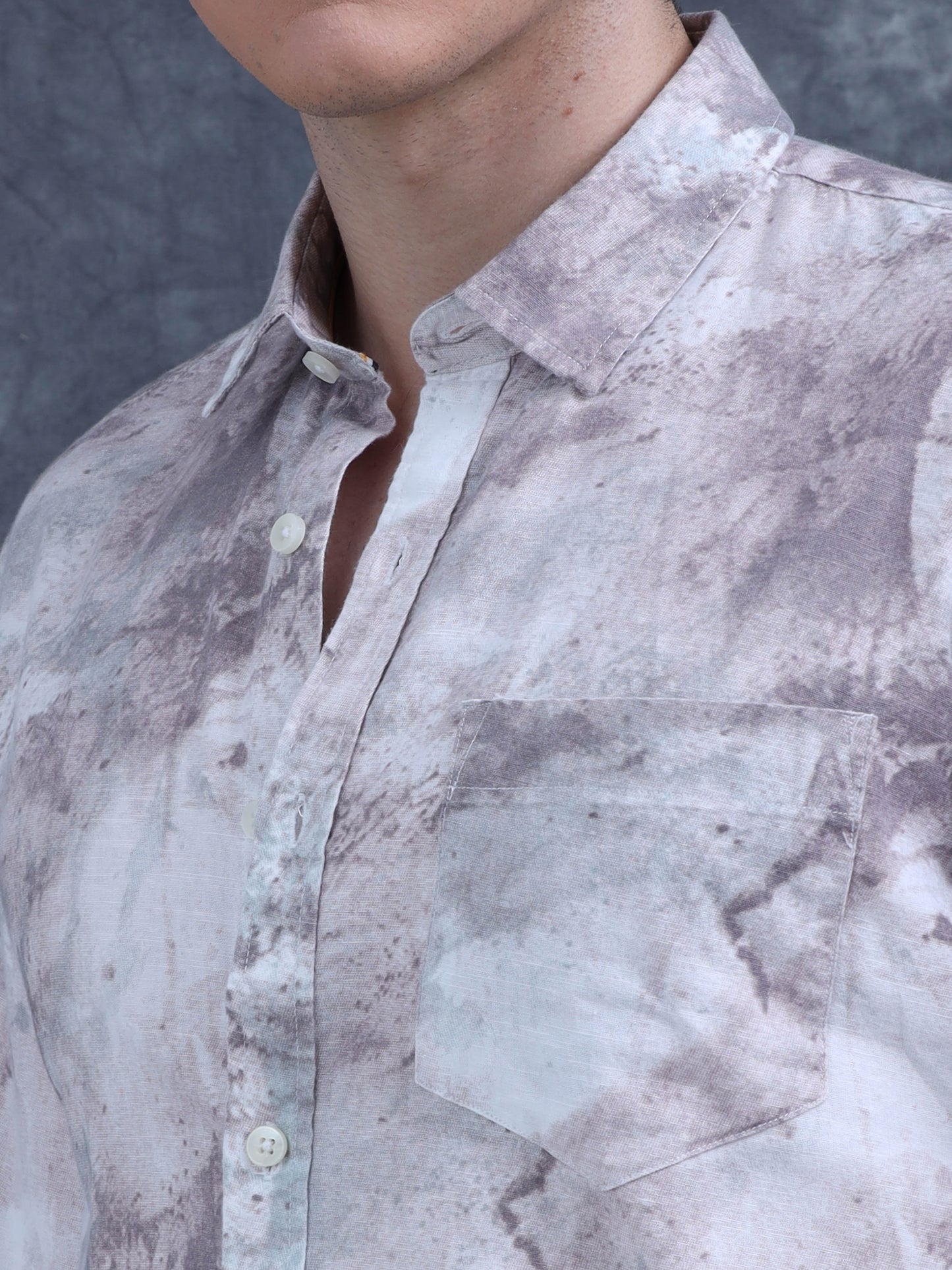 Greyish Brown Printed shirt