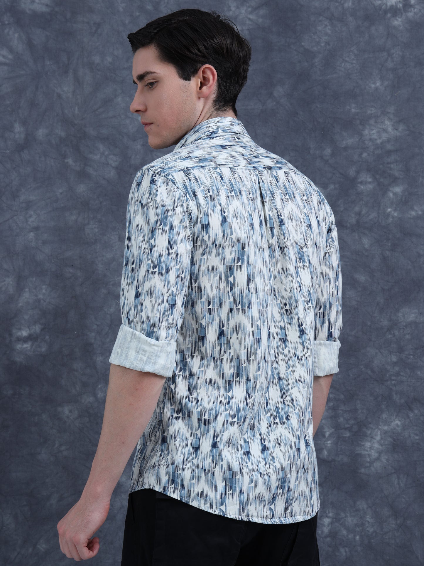 Sky Blue Digital Printed Shirt