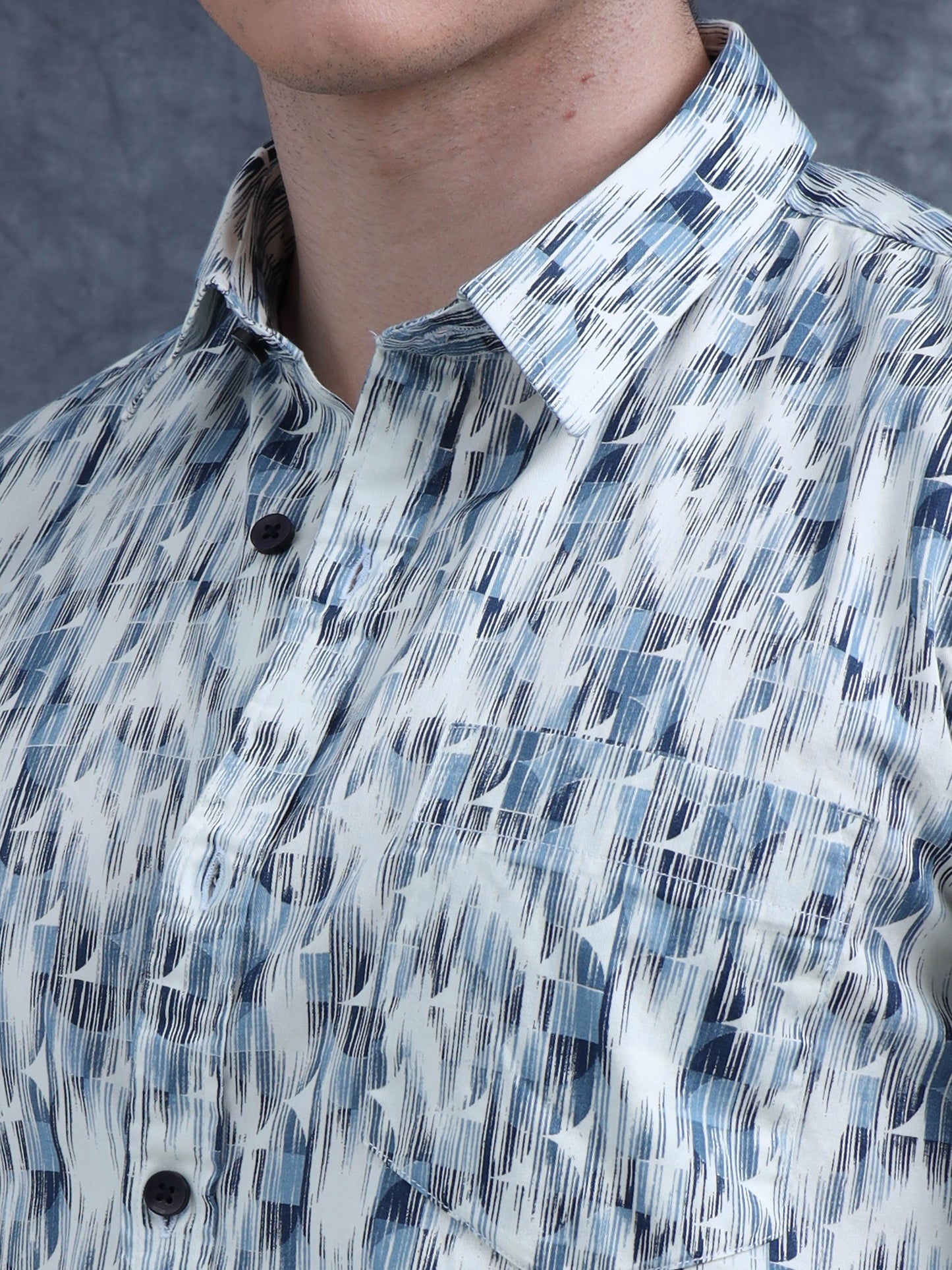 Sky Blue Digital Printed Shirt