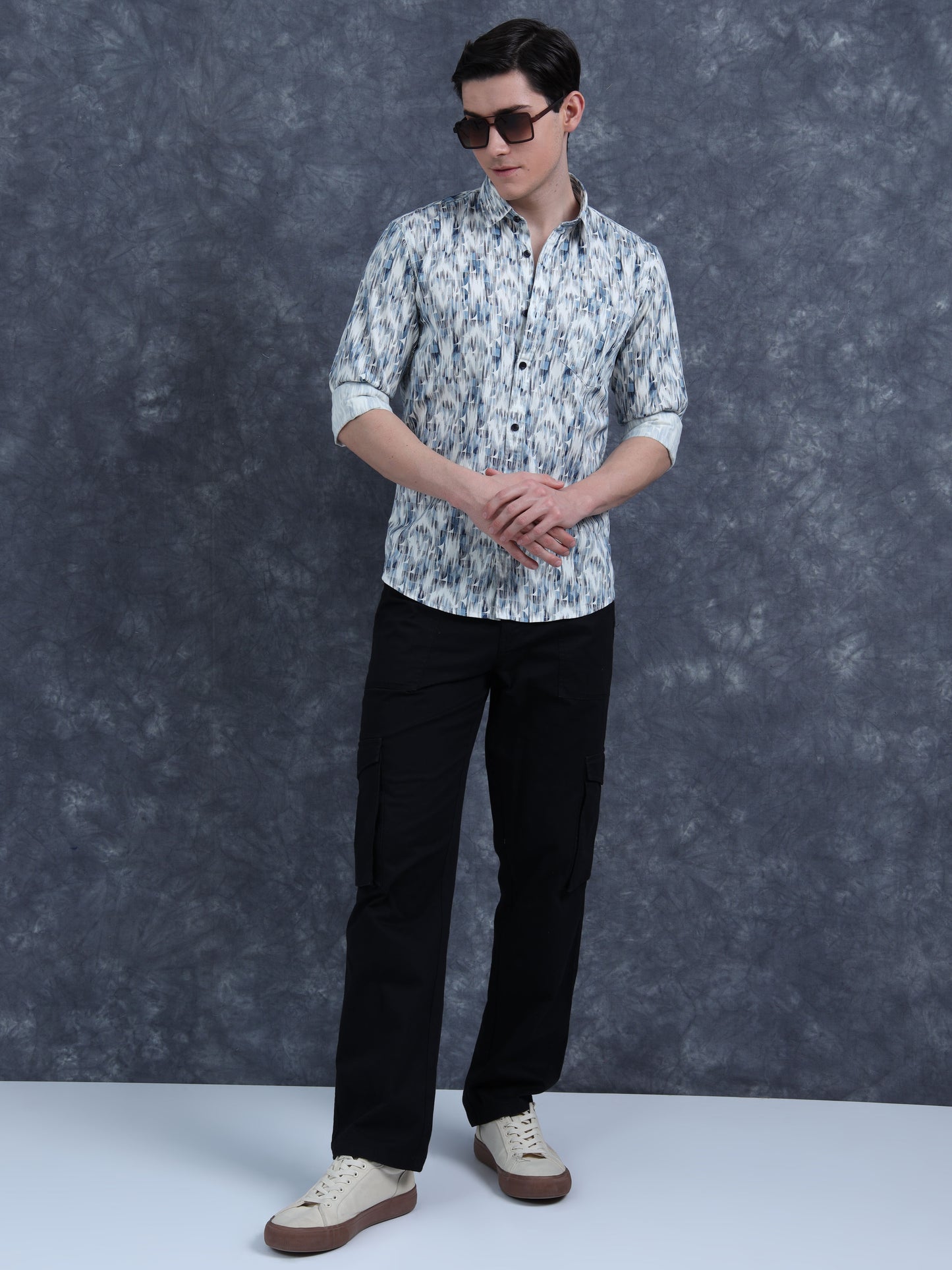 Sky Blue Digital Printed Shirt