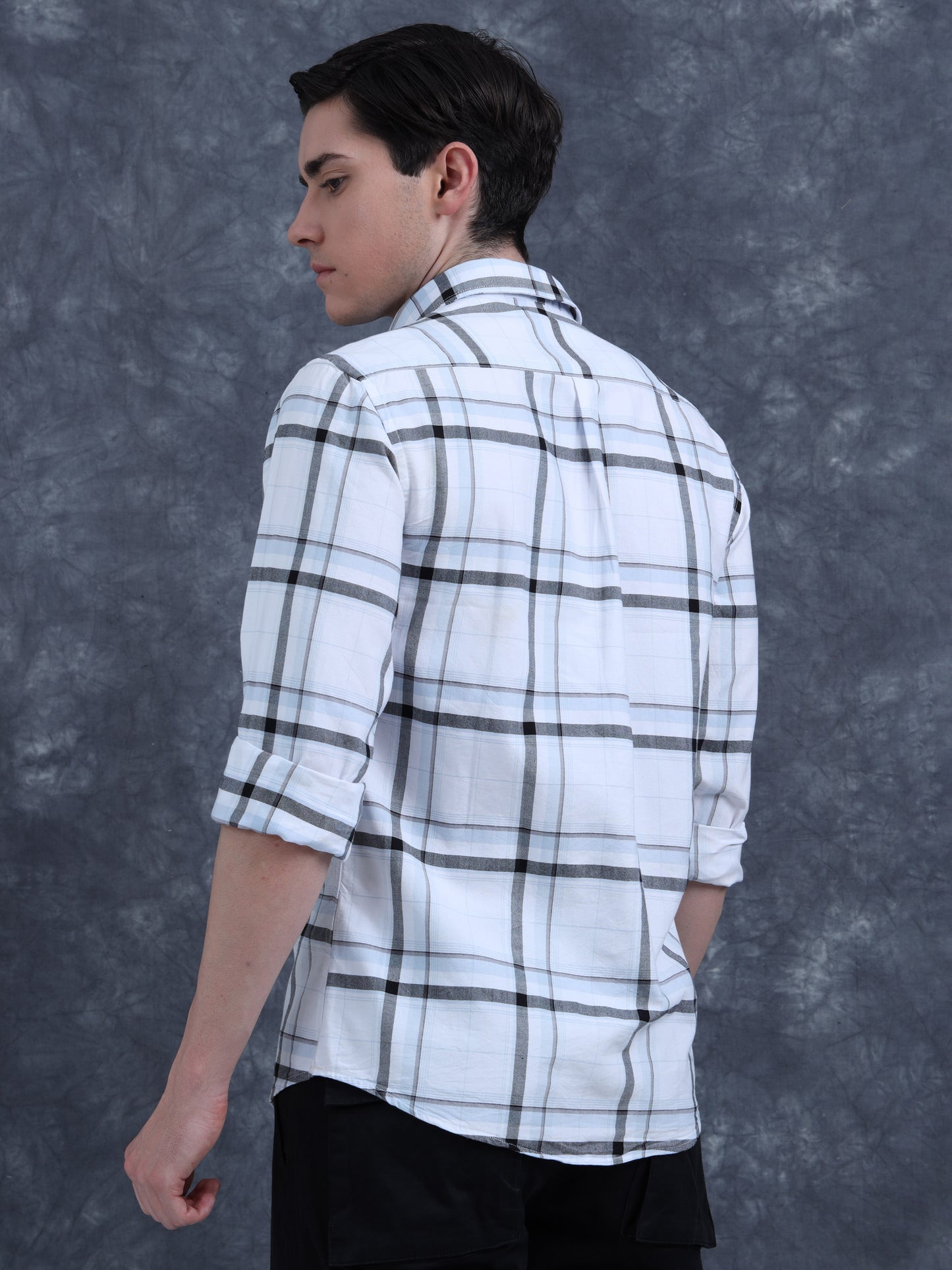 Sky Blue  Checks Shirt