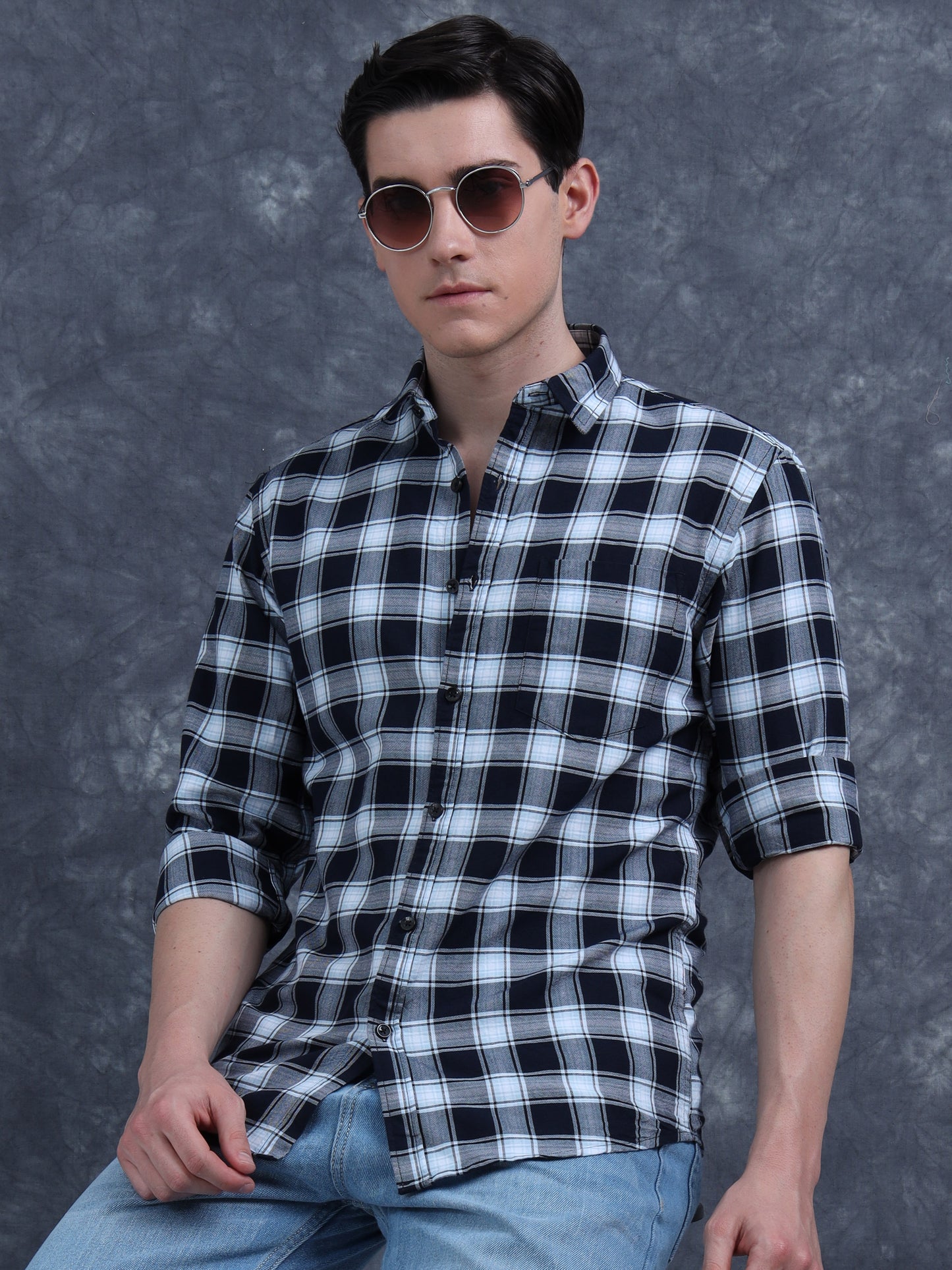 Black and White Checks Shirt