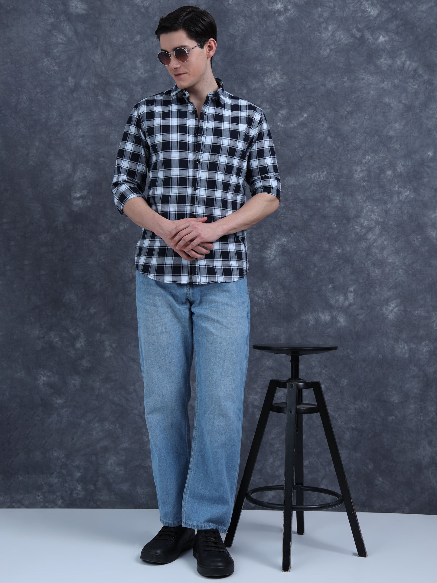 Black and White Checks Shirt