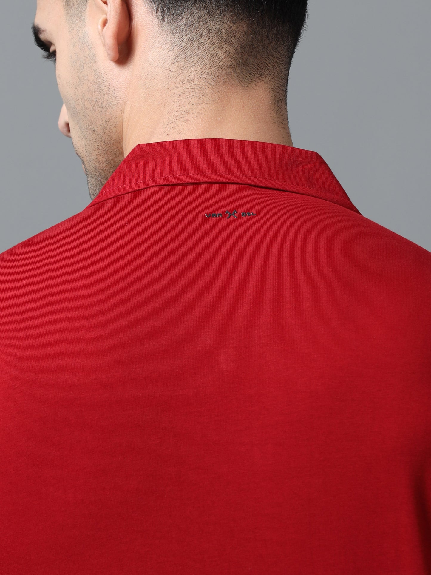 Red  Zipper Polo T-Shirt