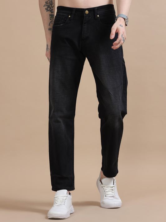 Black Shade Relaxed Fit Denim Jeans