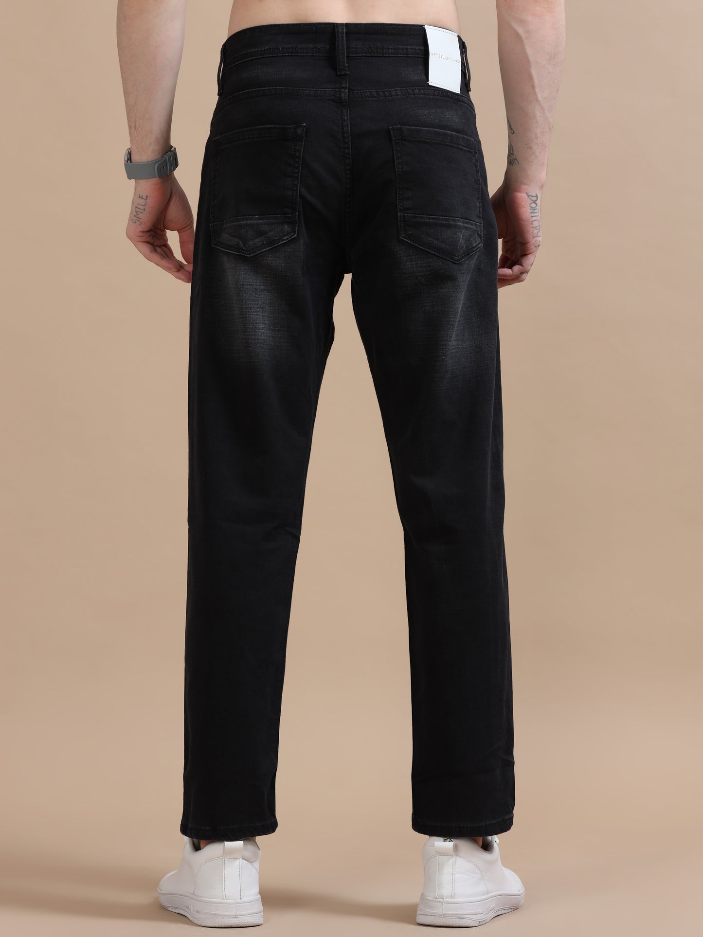 Black Shade Relaxed Fit Denim Jeans