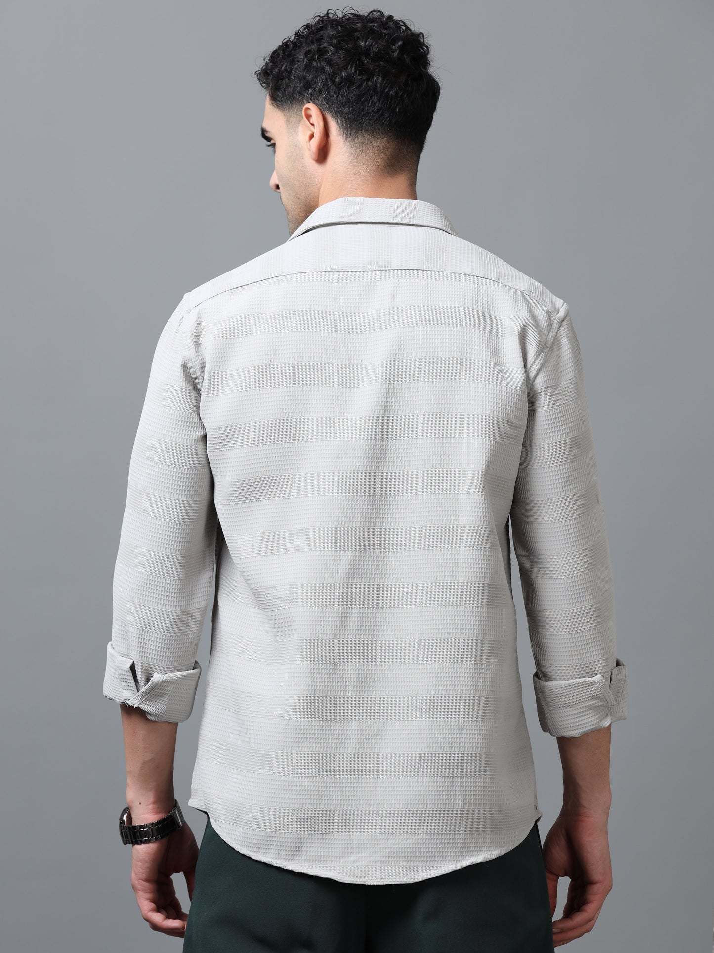Light Beige Imported Textured Shirts
