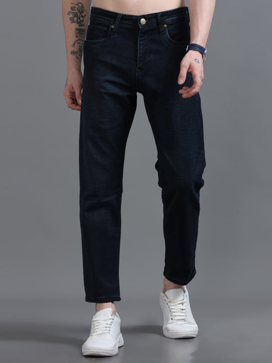 Dark Blue Relaxed Fit Denim Jeans