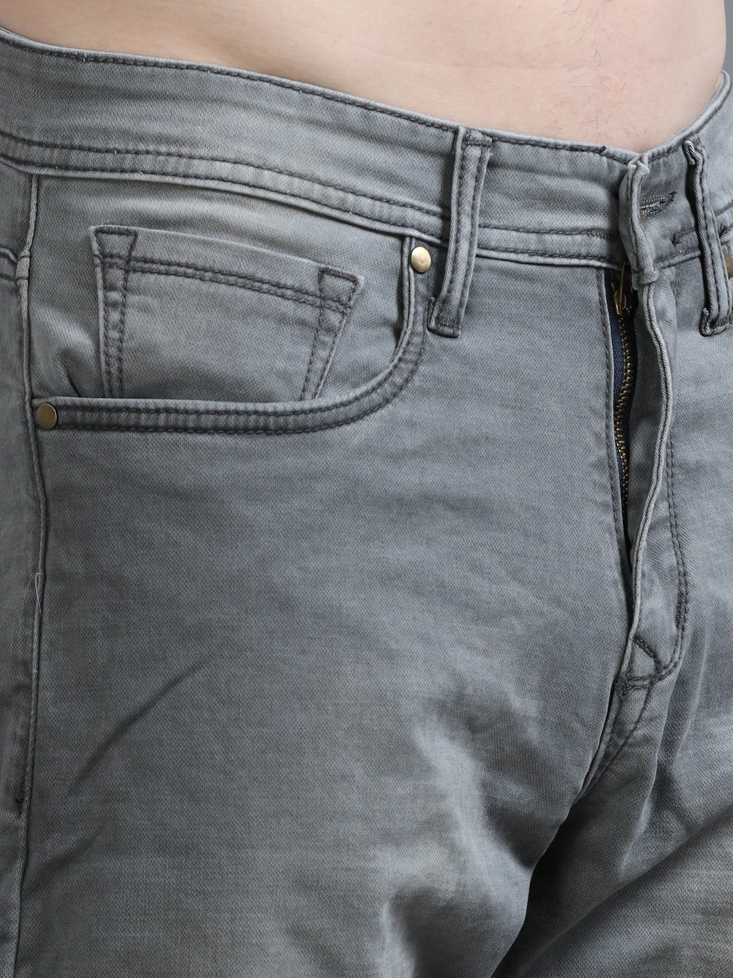 Grey Relaxed Fit Denim Jeans