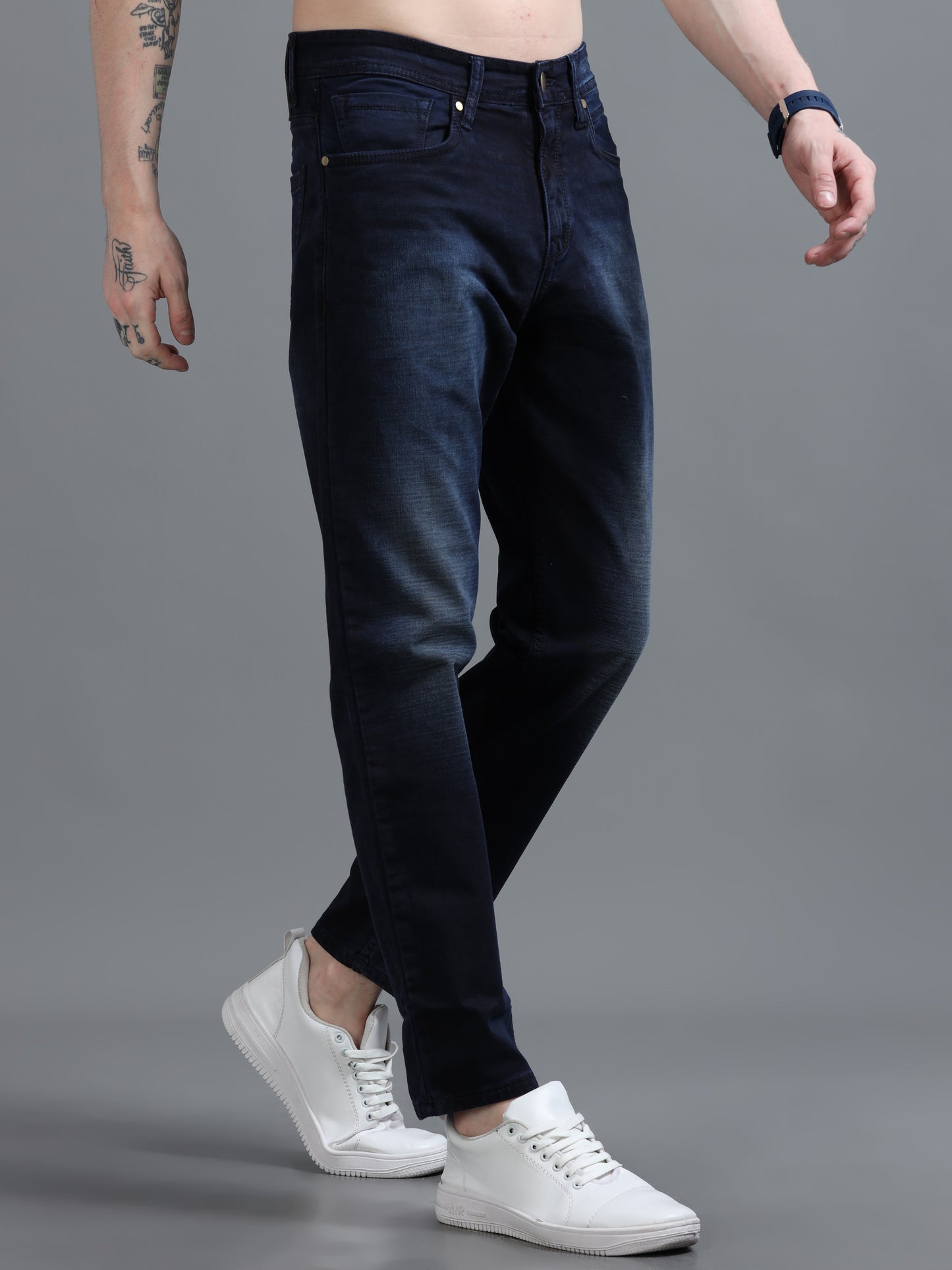Bluish Relaxed Fit Denim Jeans