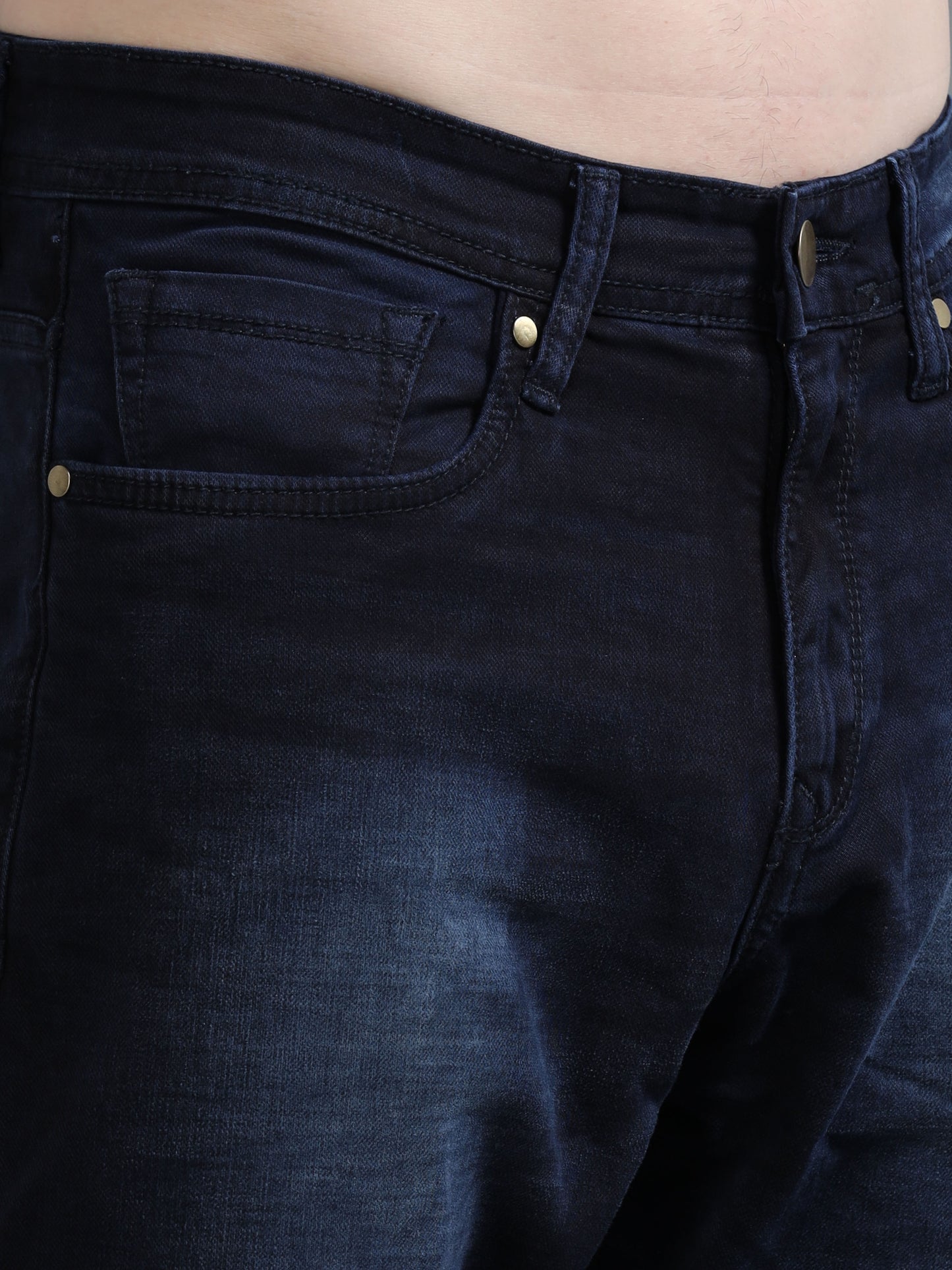 Bluish Relaxed Fit Denim Jeans
